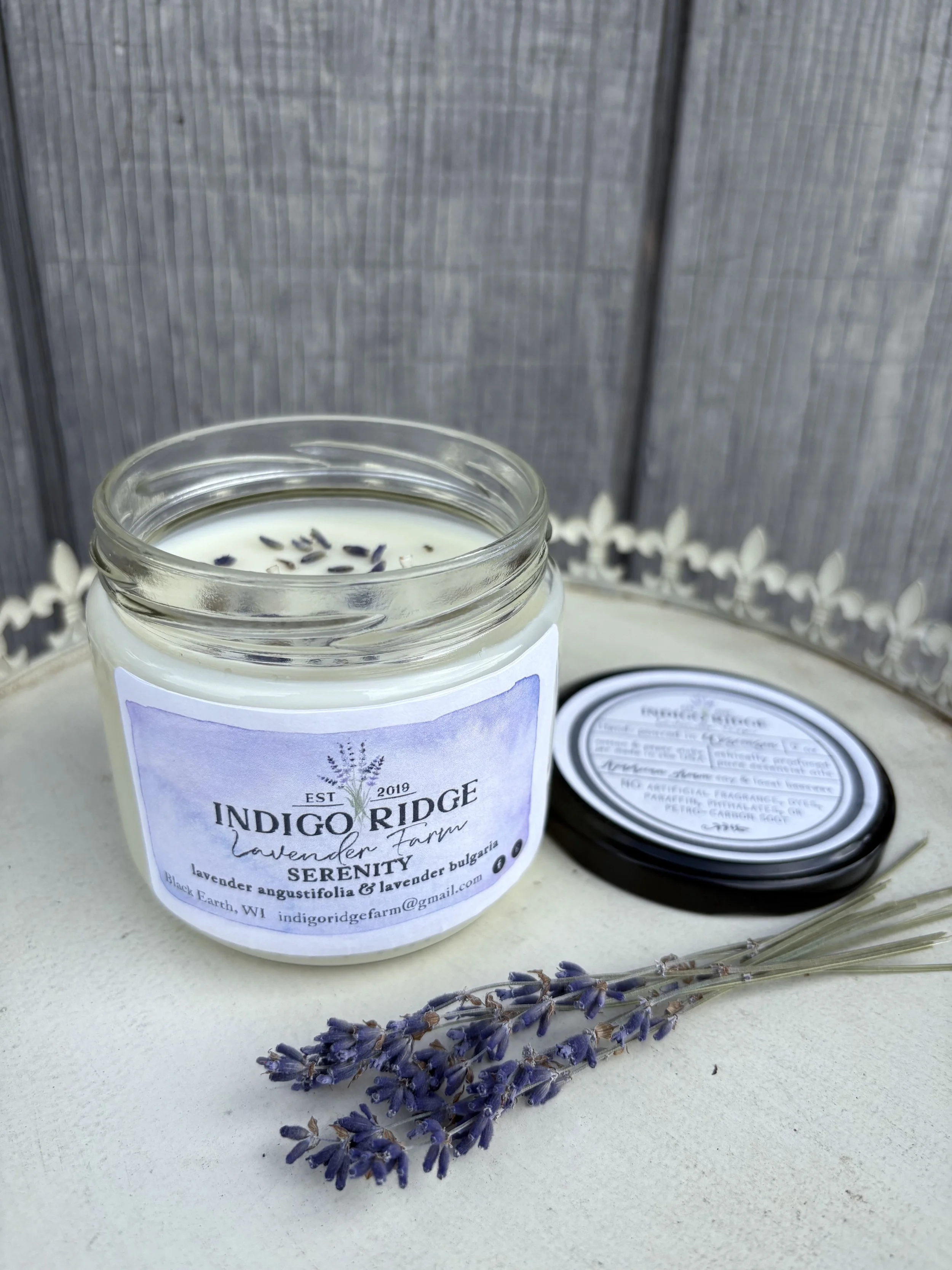 Serenity 9oz Glass Aromatherapy Intention Candle