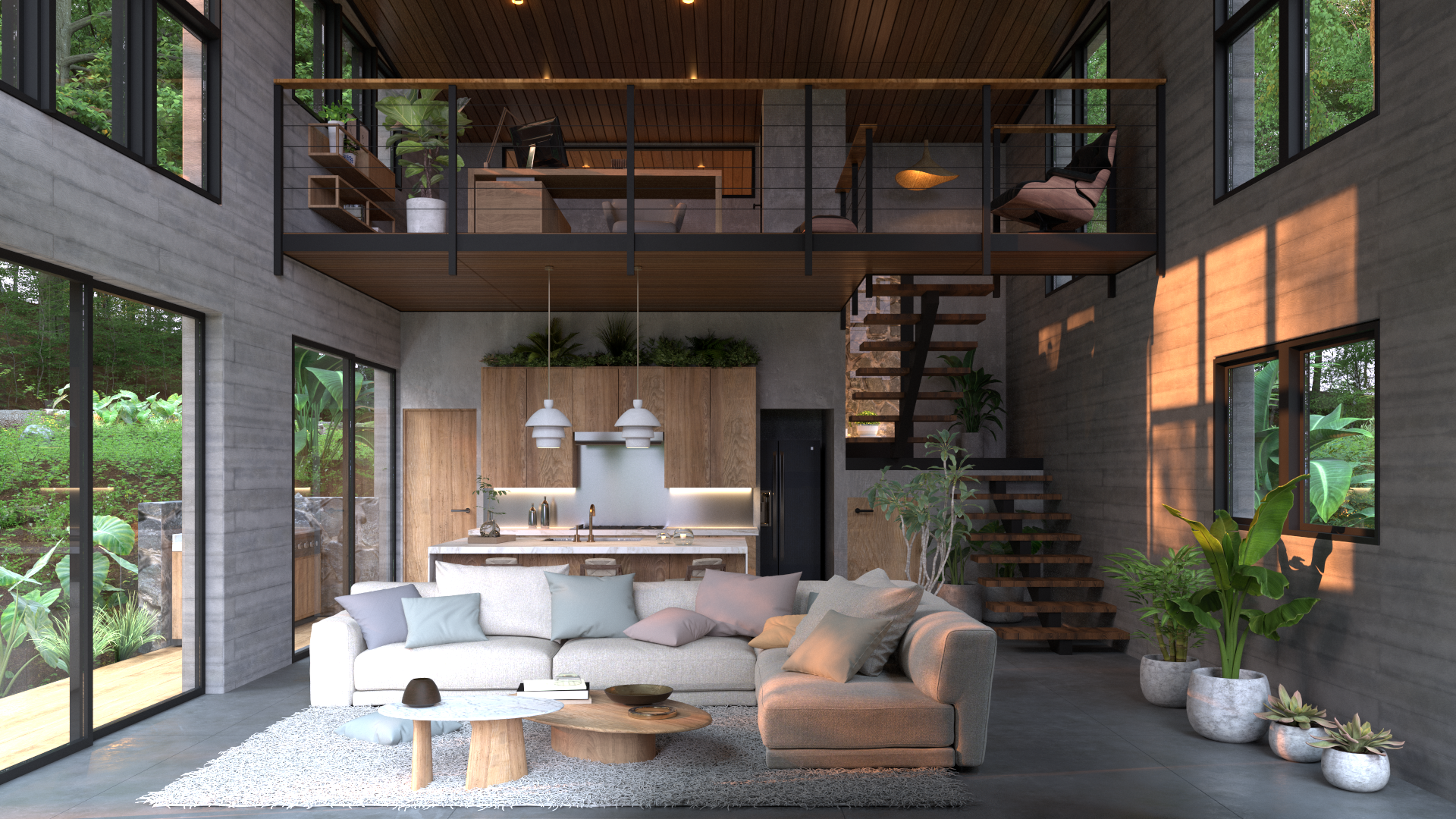 Interior loft view