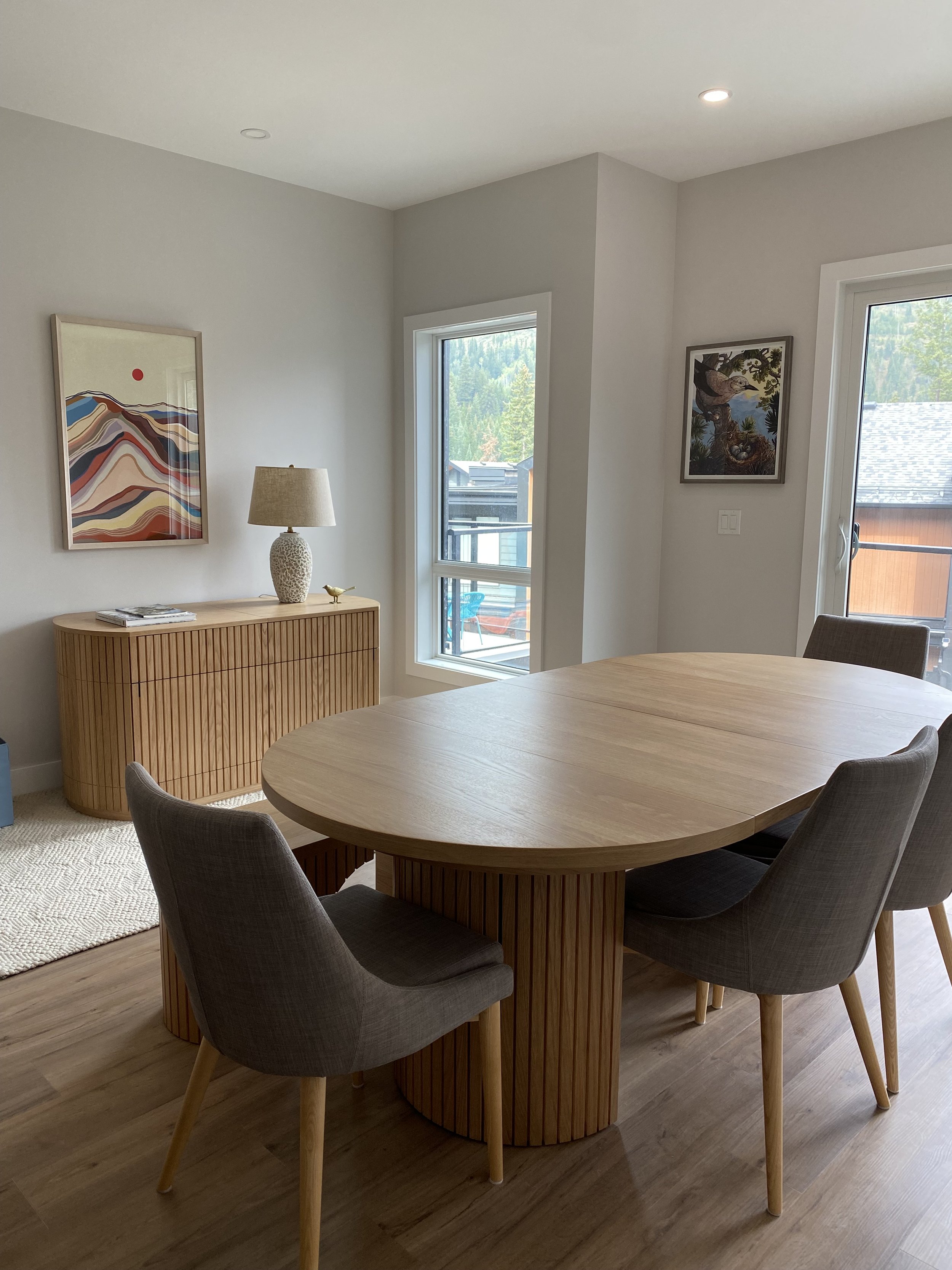 Table can easily be made smaller to accommodate smaller groups. 