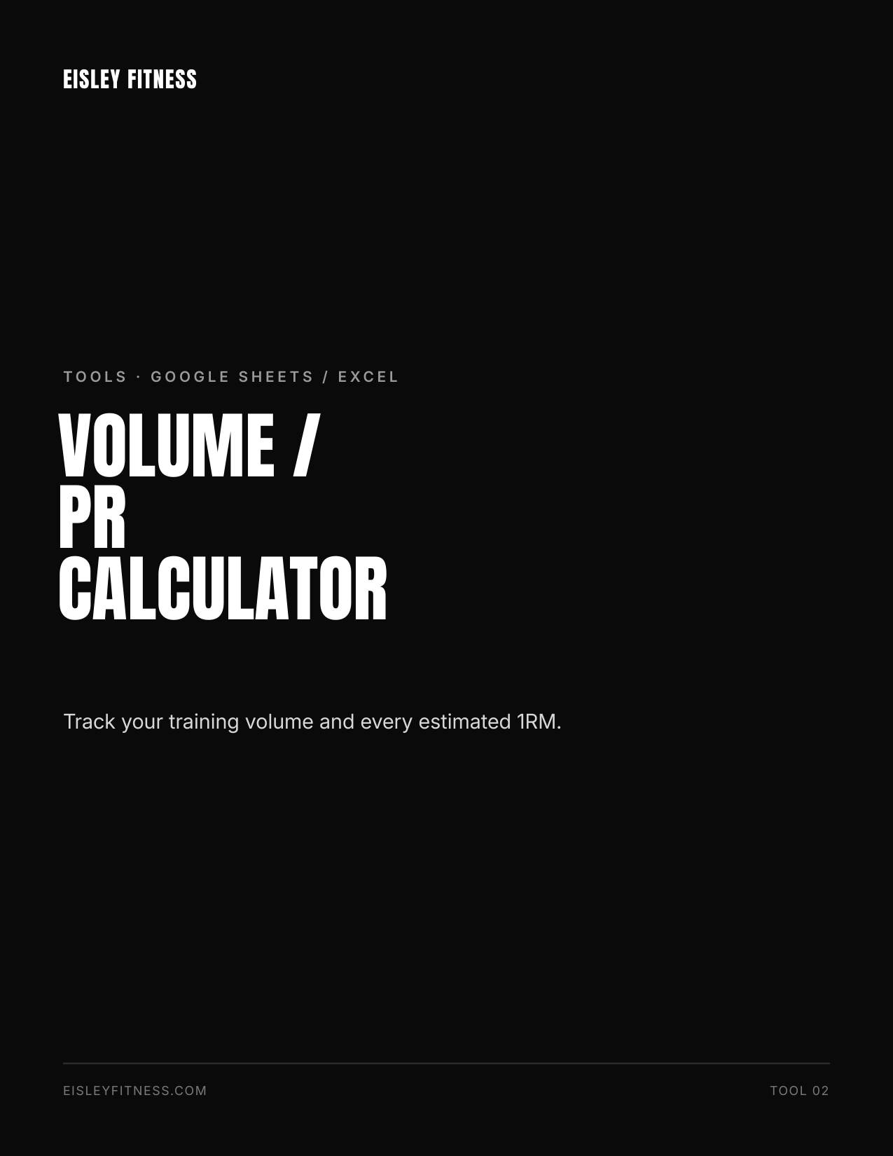 Volume/PR Calculator
