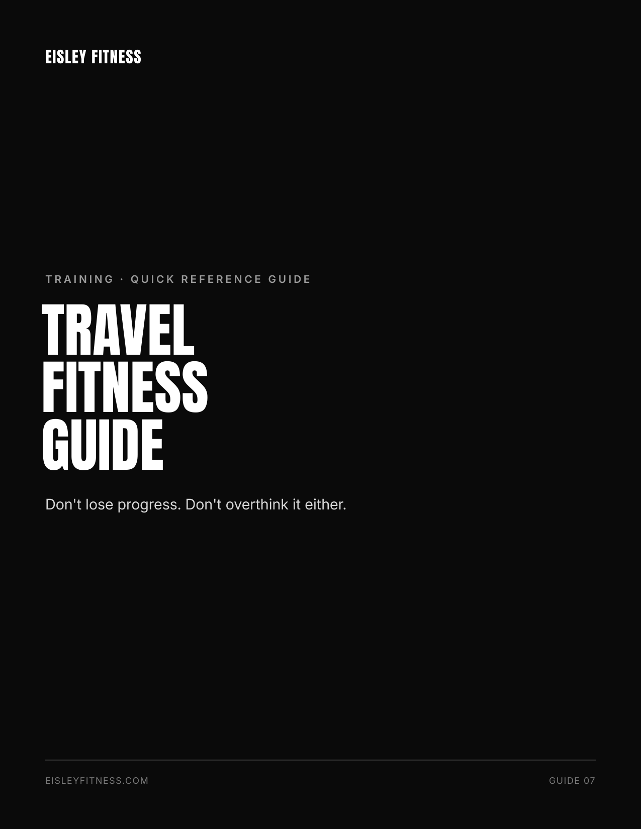 Travel Fitness Guide