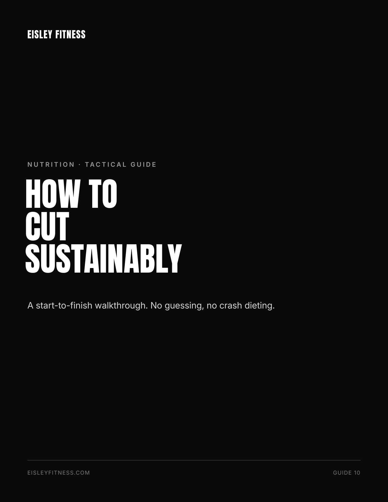 How to Cut Sustainably