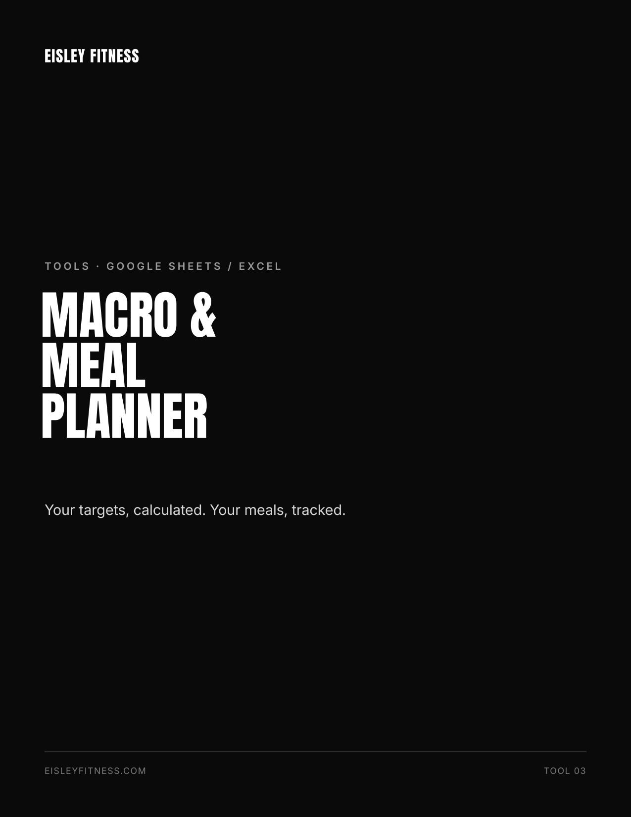 Macro & Meal Planner Template