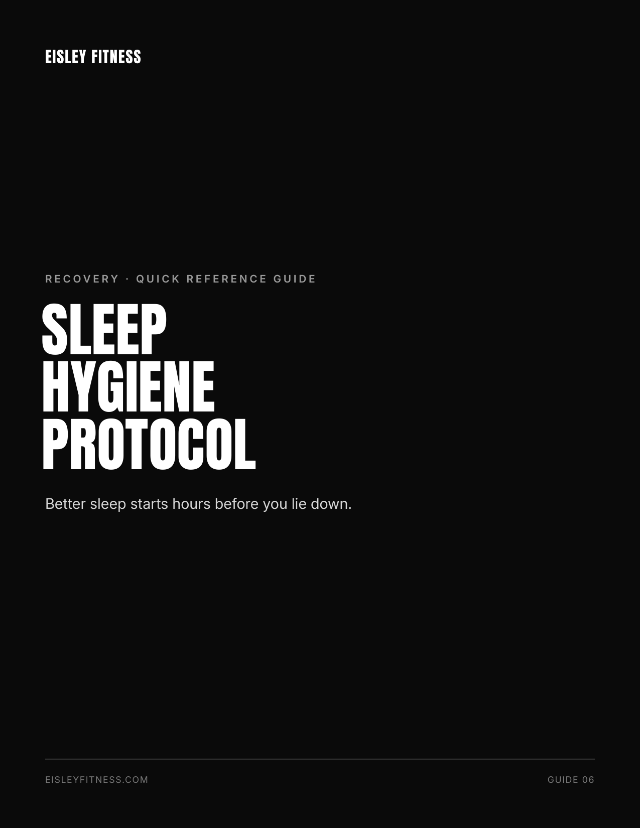 Sleep Hygiene Protocol