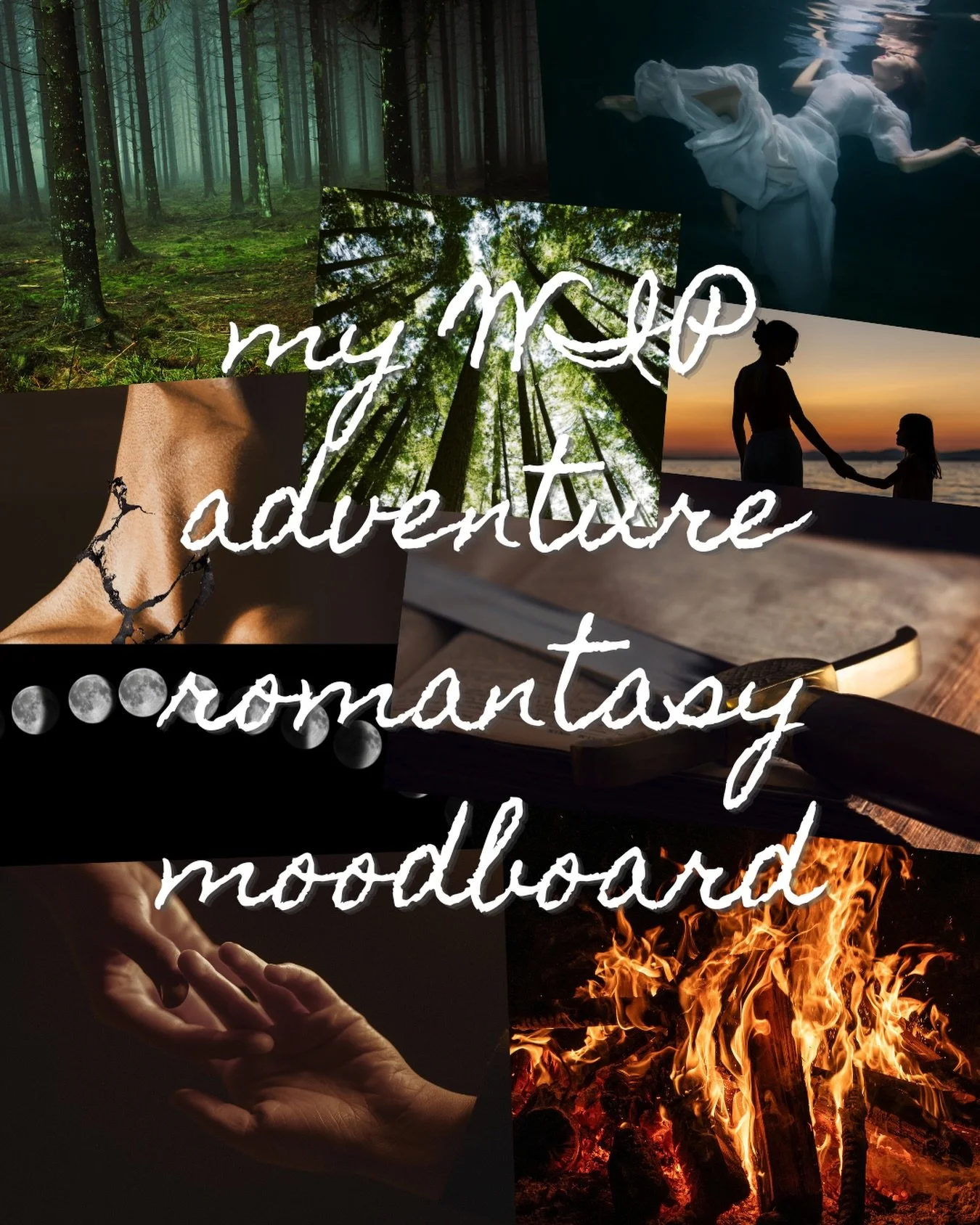 Here&rsquo;s a peek 👀 at the vibes my current romantic adventure WIP is giving ~

I know it&rsquo;s looking pretty dark and moody thanks to the mystical forest and moon magic elements, but I promise there&rsquo;s a lot of levity and romcomical momen