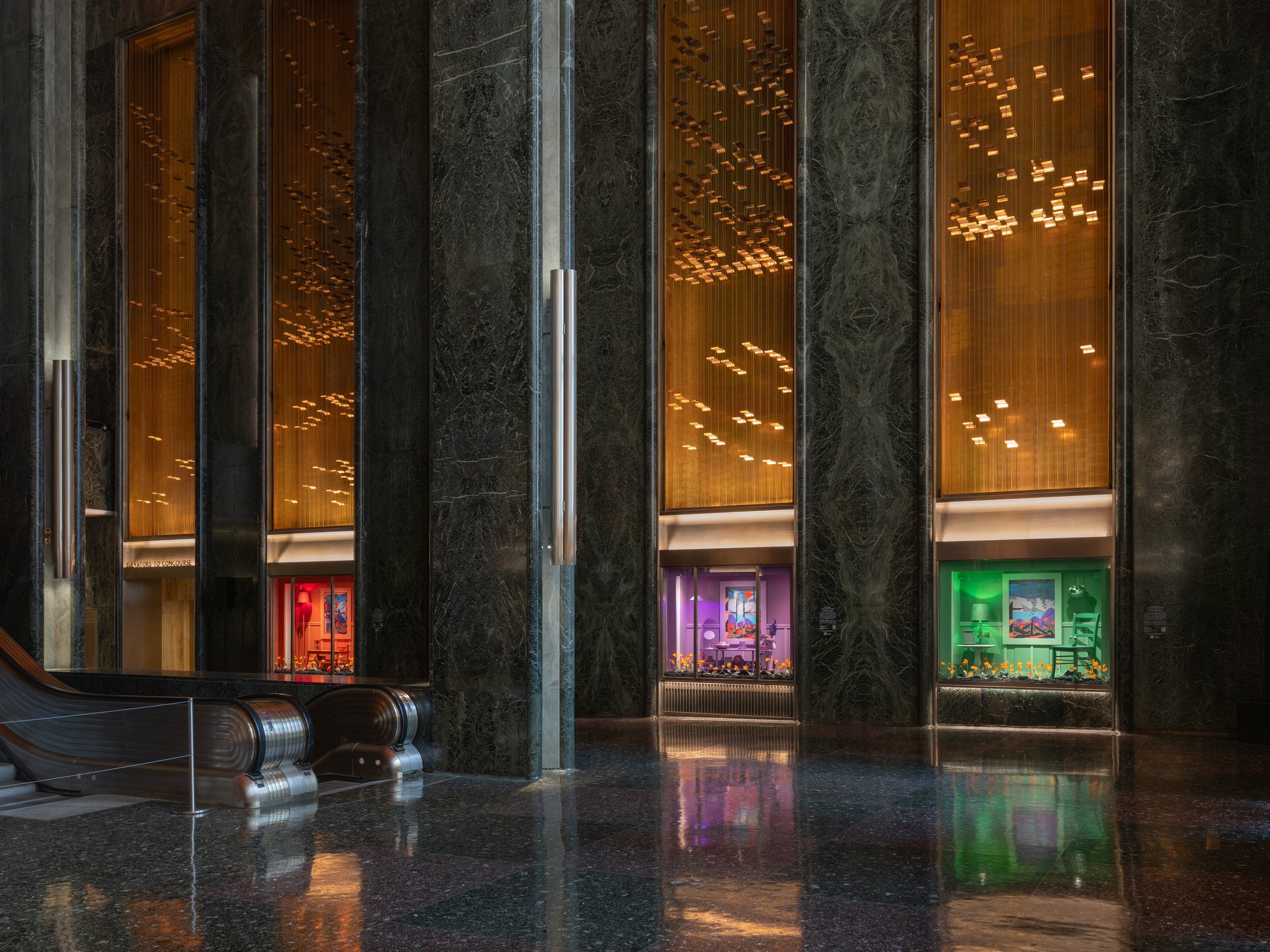 Installation view of The Enlightenment at Rockefeller Center, NYC with Art Production Fund, 2025.