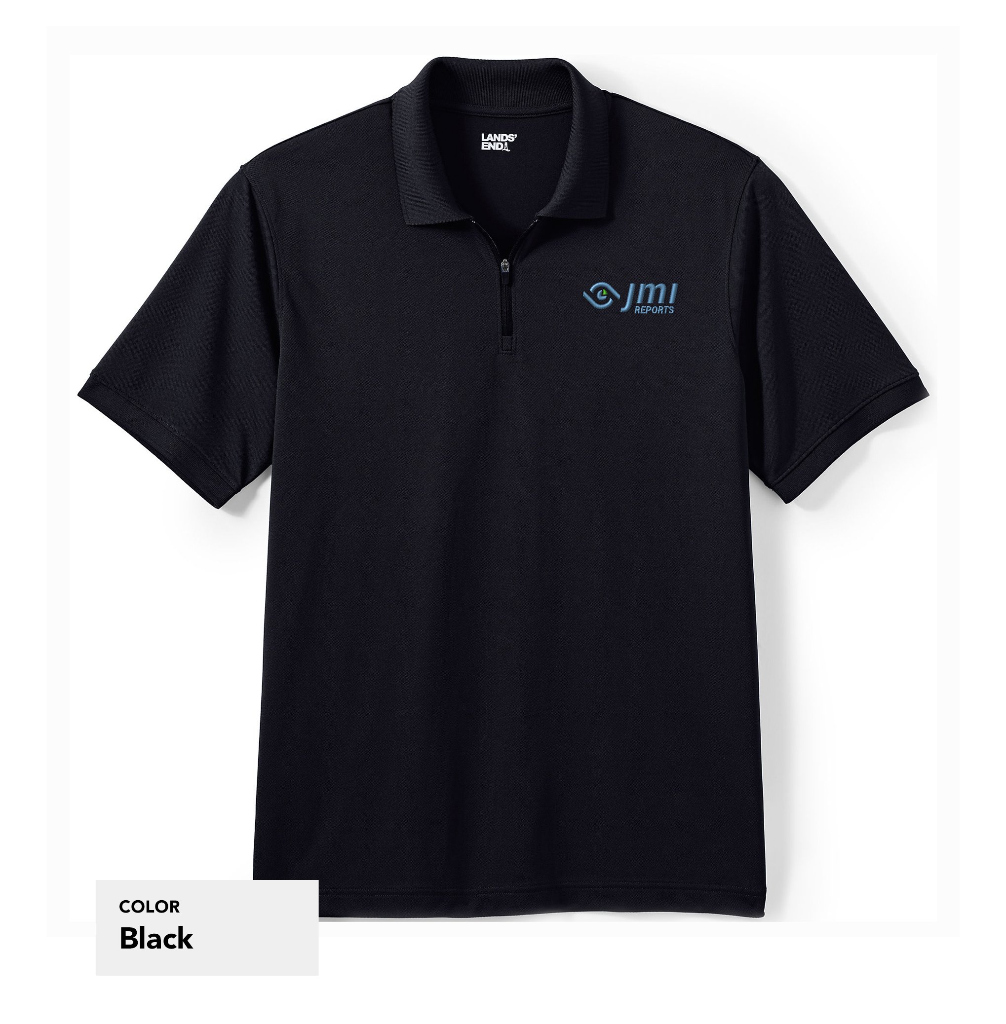 Unisex Short Sleeve Basic Polyester Zip Polo
