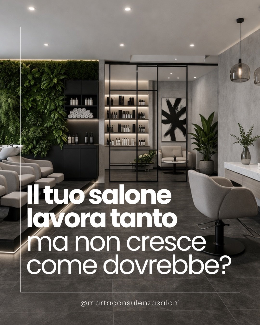 Il tuo salone non ha bisogno di fare di pi&ugrave;.

Ha bisogno di capire meglio dove intervenire.

Per questo parto sempre da un check-up strategico:
un&rsquo;analisi completa che parte da un questionario approfondito e continua con una call in cui 