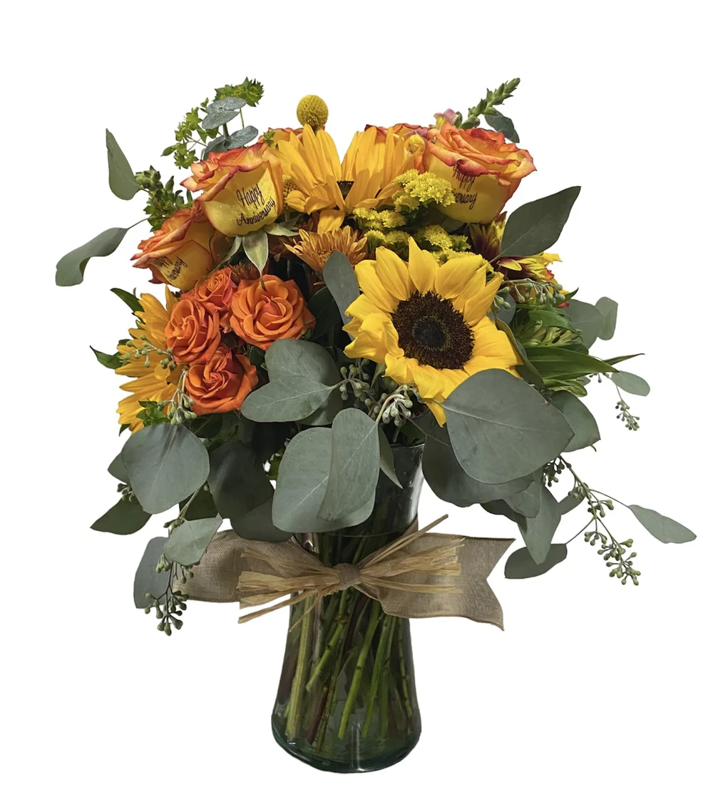 Sunflowers and rose bouquet | Talk ta Me Floral