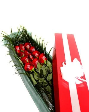 'I Love You' Red Roses in Long Stem Rose Box