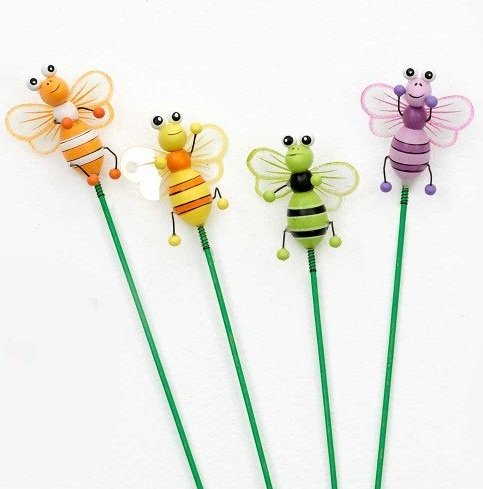 Wooden Bumble Bee on long pick