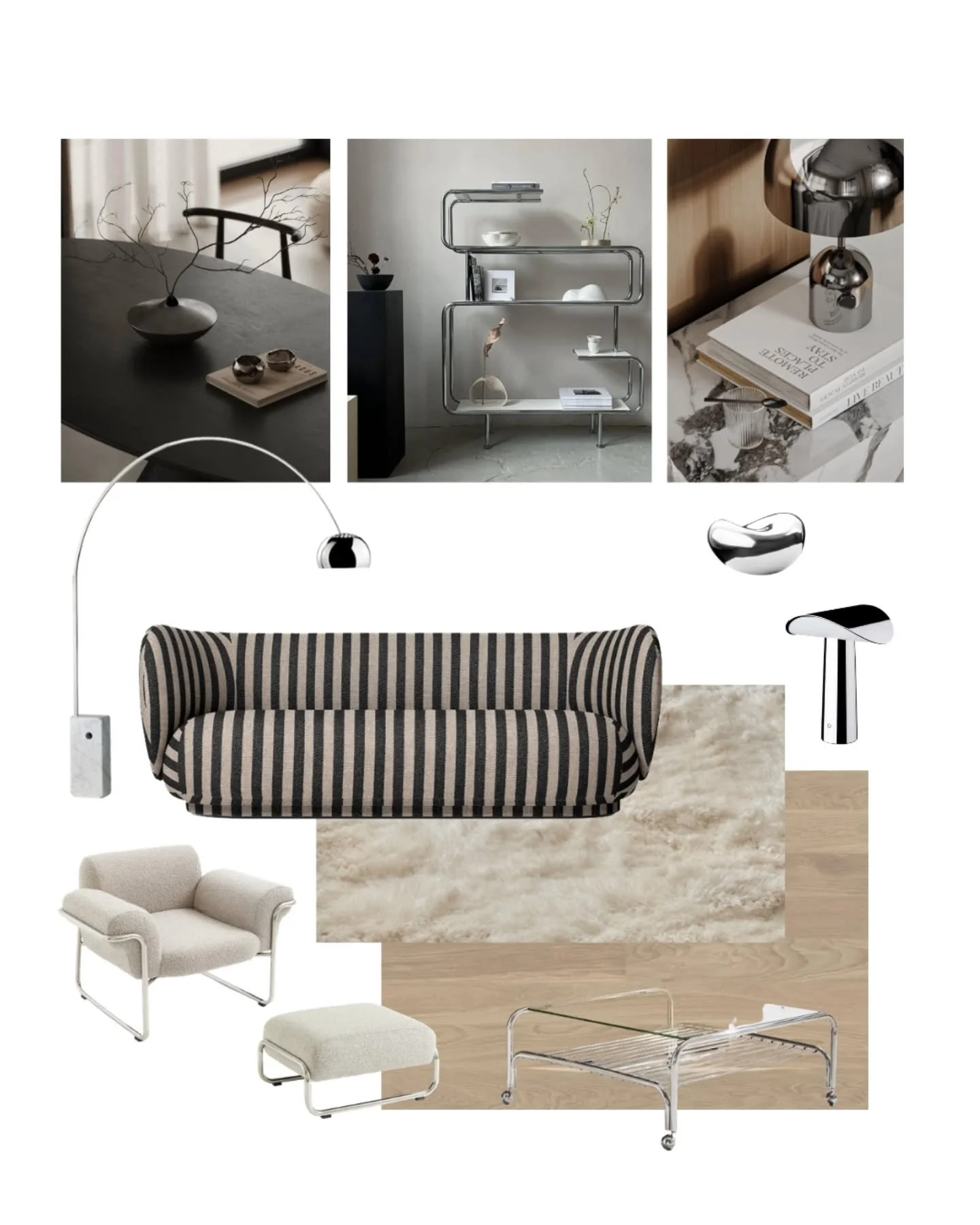 T&auml;ll&auml; hetkell&auml; inspiroi erilaiset muodot, kromi, raidat ja bukleekankaat. Niiss&auml; yhdistyy graafisuus ja kiilto, pehmeytt&auml; unohtamatta.

Kev&auml;&auml;n my&ouml;t&auml; tekee mieli karsia tavaroita, tuoda keveytt&auml;, valoa