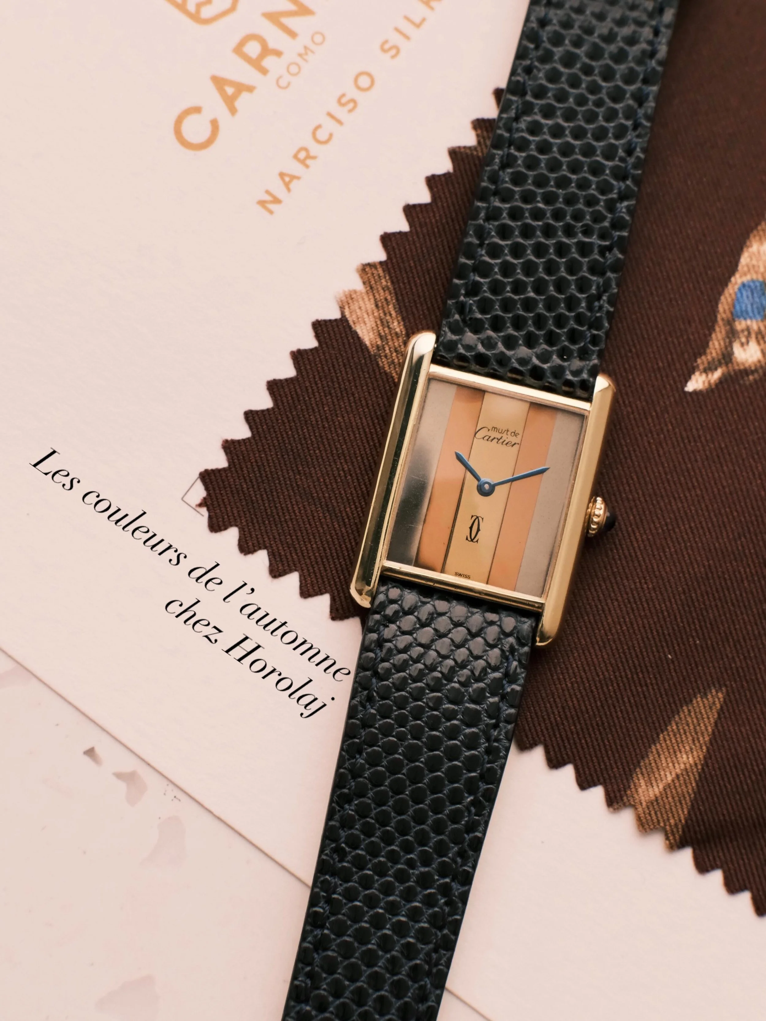 Les petites derni&egrave;res ! 
On commence par une Cartier Tank must &lsquo;Trinity&rsquo; Compl&egrave;tement restaur&eacute;e chez Horolaj, cette belle tank must (taille mixte 23&times;30mm) attend son prochain poignet pour sa nouvelle vie. Elle e
