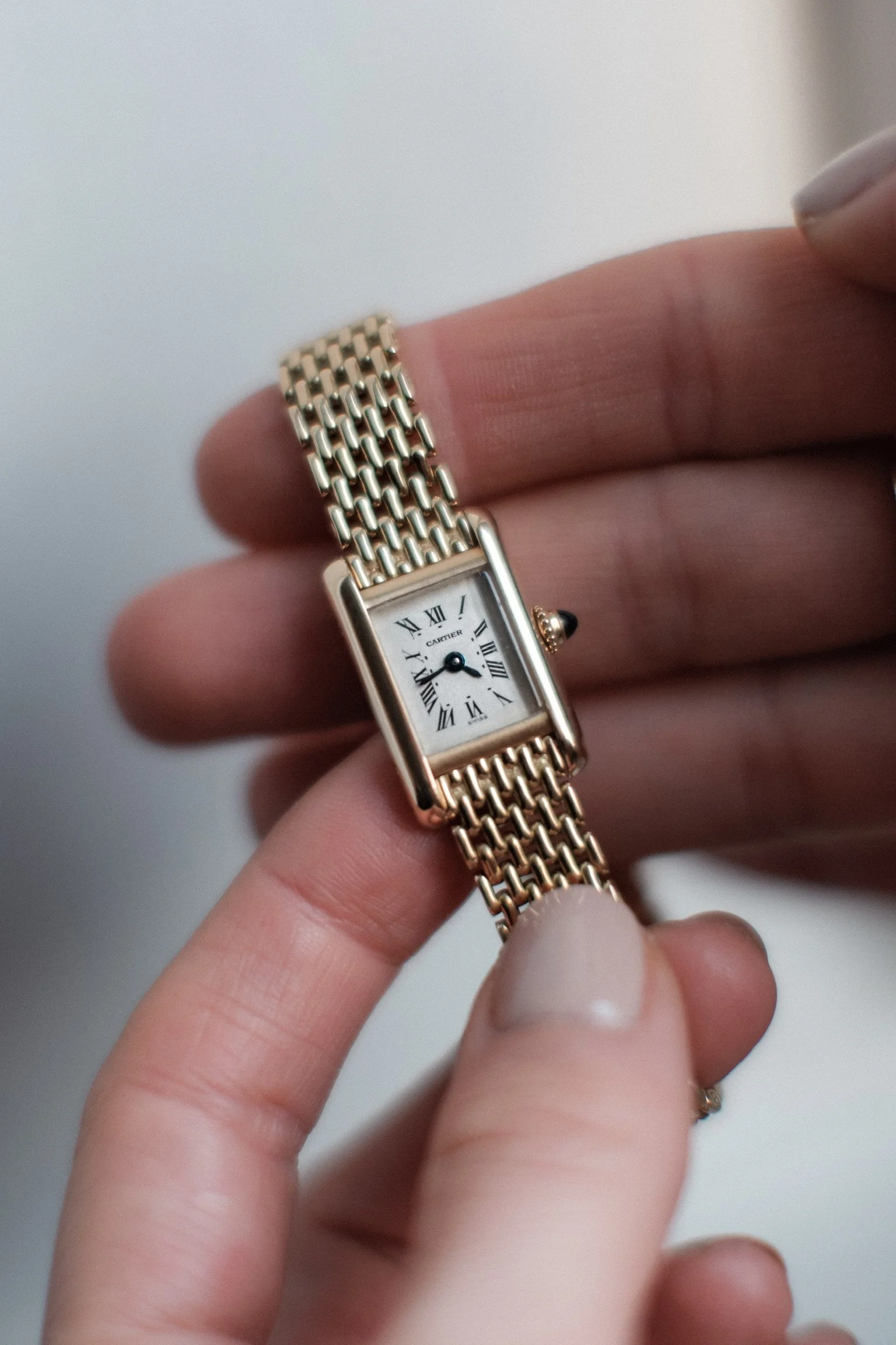 Cartier Tank Mini sur bracelet or