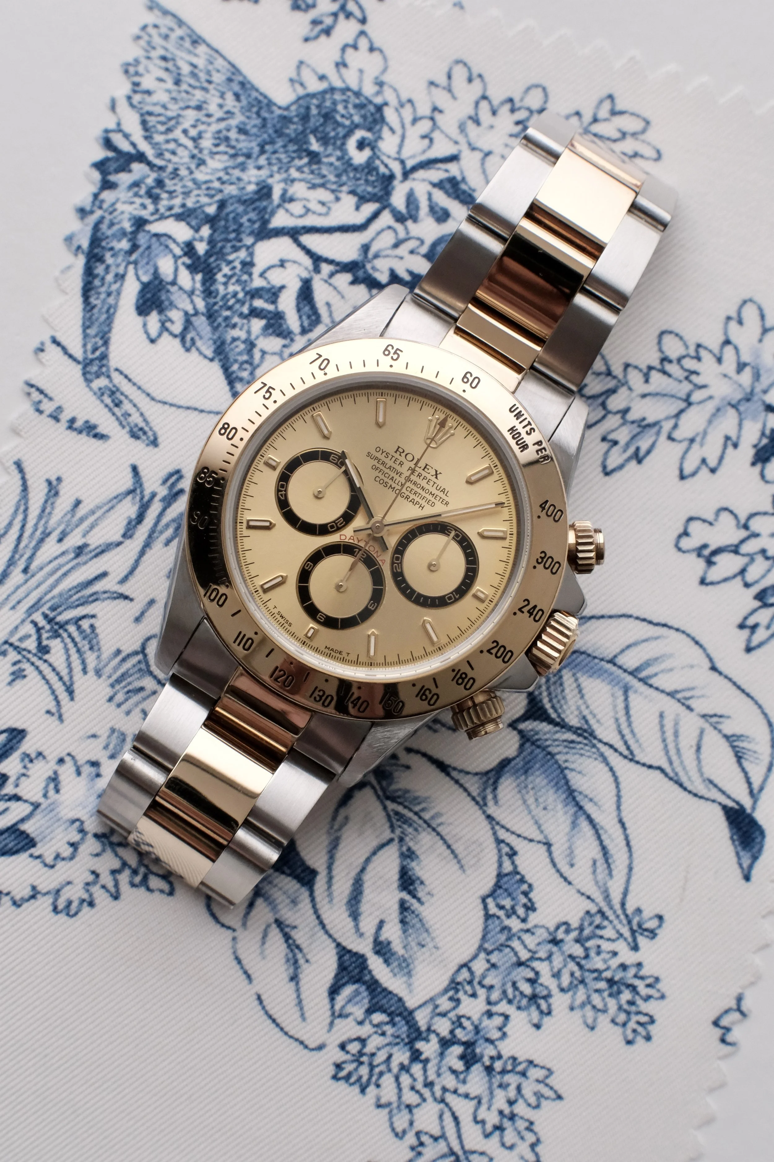 Rolex daytona or et acier