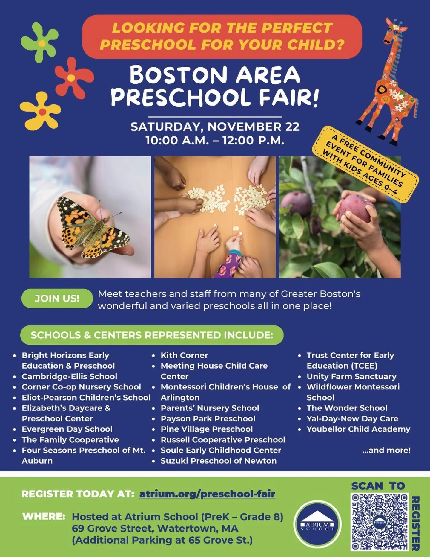 We will be at the Atrium School in Watertown Saturday morning for the Boston Area Preschool Fair from 10am-12pm! Stop by and say hi!!🌲
