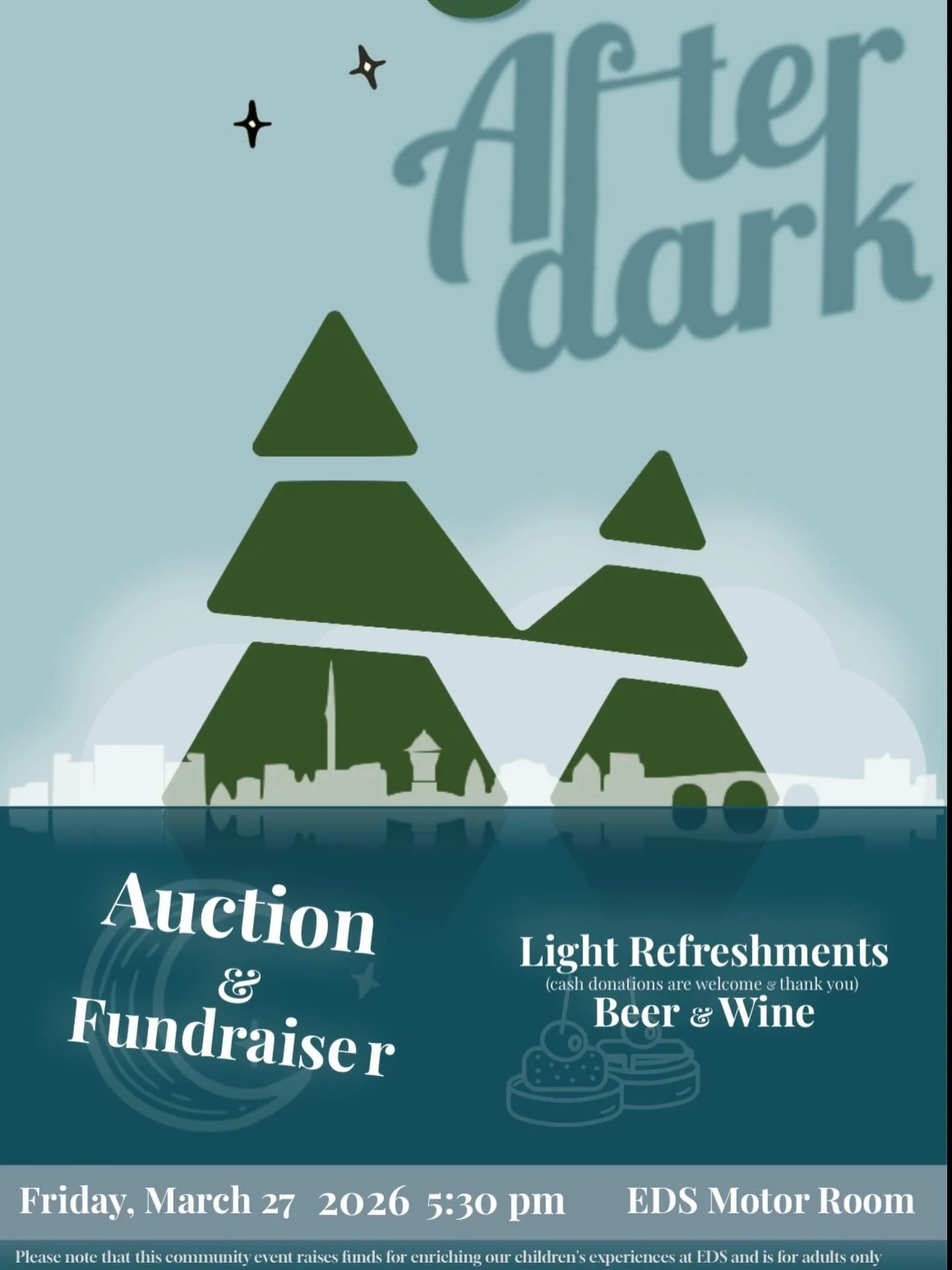 We are excited about our upcoming community gathering/ fundraiser! It is always such a fun event and funds raised support our tuition assistance and enrichment programs. 🌲