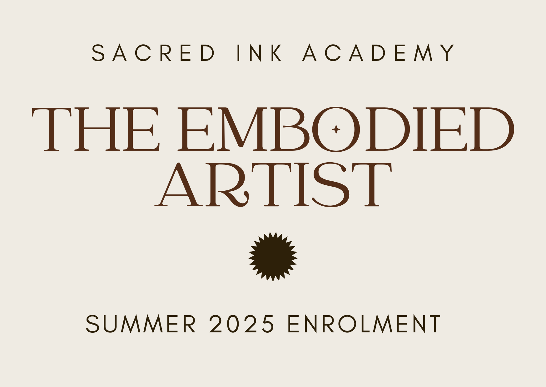 Sacred Ink Academy Summer 2025 enrolment