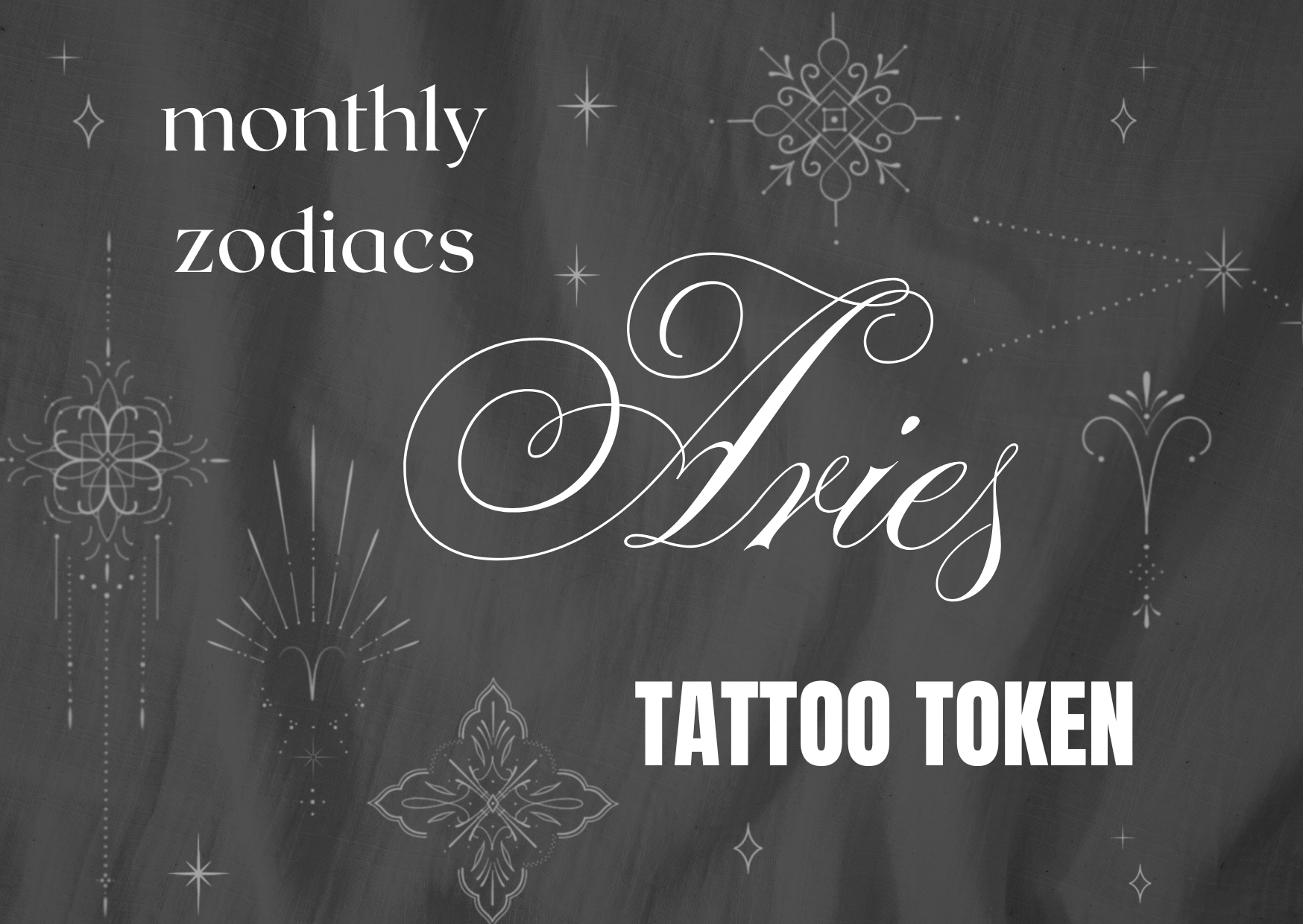 ARIES ZODIAC TATTOO TOKEN