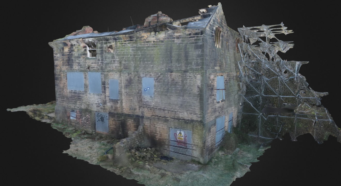 A view of the model from the side