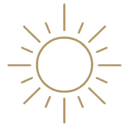 Geometric drawing of a sun