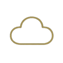 Geometric drawing of a cloud