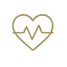 Geometric drawing of heart racing