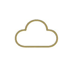 Geometric drawing of a cloud