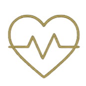 Geometric drawing of heart racing