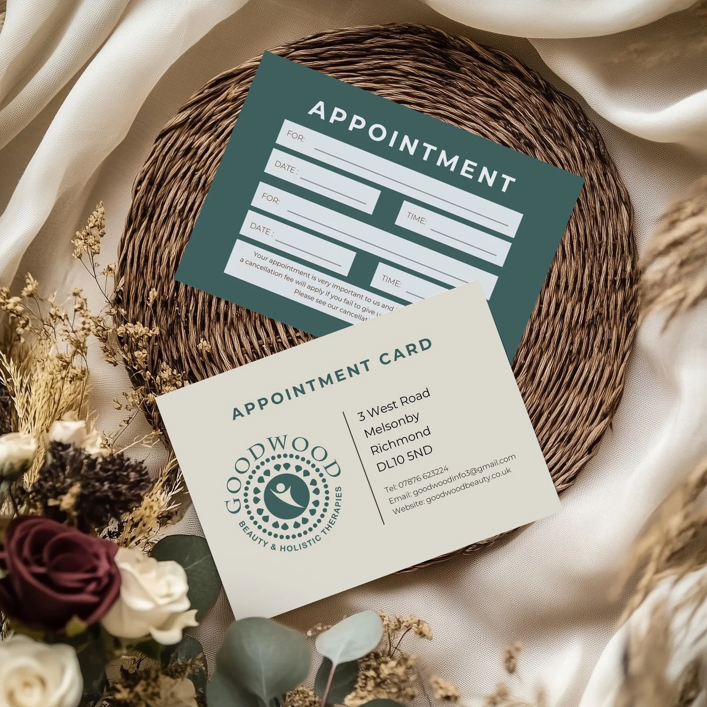 Recent banner and appointment cards designed for @goodwoodbeauty 
#freelancegraphicdesigner #salonbranding #branding #beautybranding #beautylogo #freelancedesigner #graphicdesign