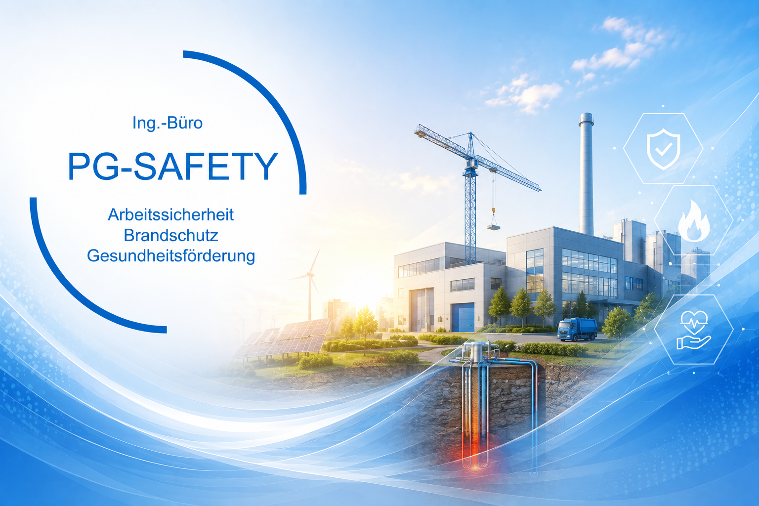 PG-SAFETY - Arbeitssicherheit, Brandschutz und Gesundheitsförderung für Industrie, Logistik, Geothermie, Bau, Handel, Behörden, Schulen