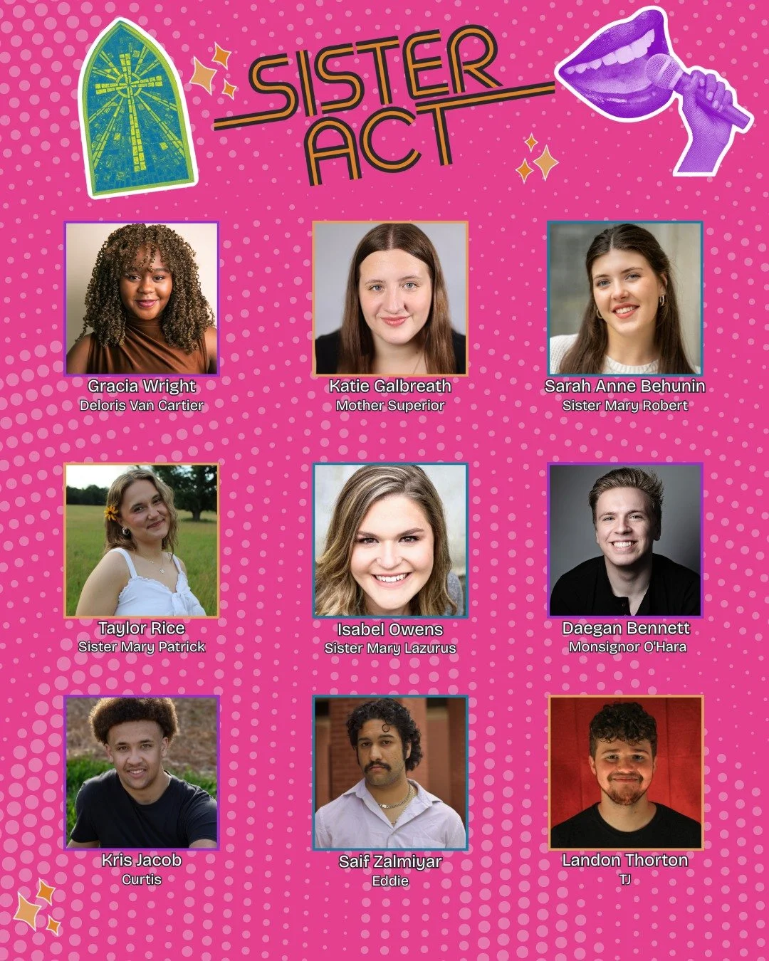 Meet the talented cast and crew behind SISTER ACT! π
Join us November 7–15 at Brenau's Hosch Theatre as this incredible team brings the feel-good musical comedy to life.
ποΈ Get your tickets now at the link in our bio!