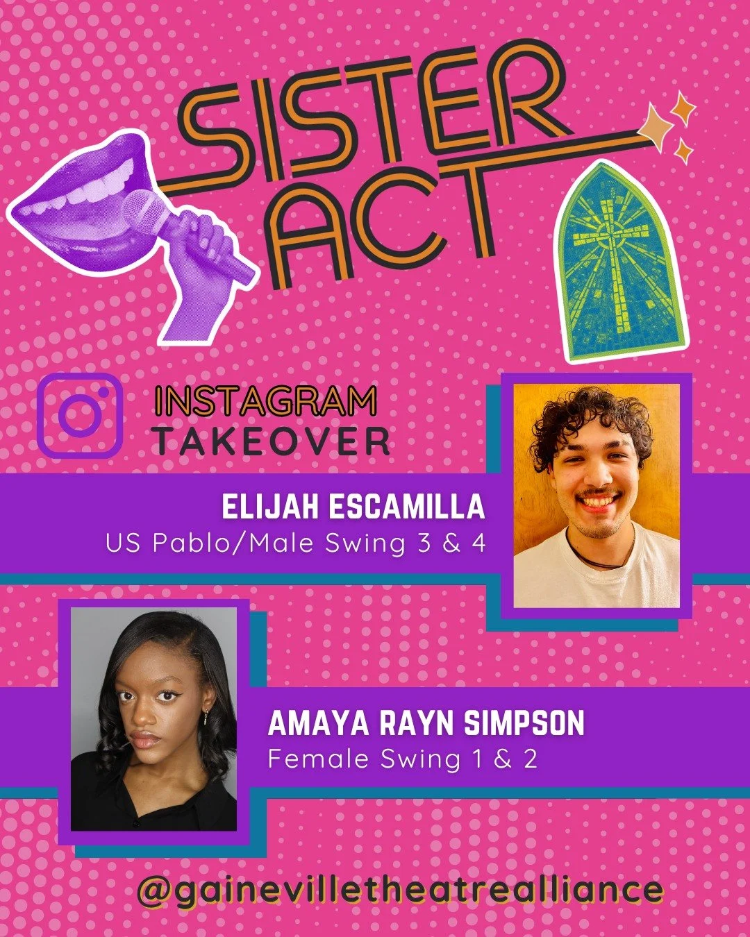 Tomorrow, SISTER ACT reaches a new milestone as the cast runs the full show for the production team for the very first time. Elijah Escamilla (US Pablo/Swing) and Amaya Rayn Simpson (Swing) will take over our stories to share what it’s like see