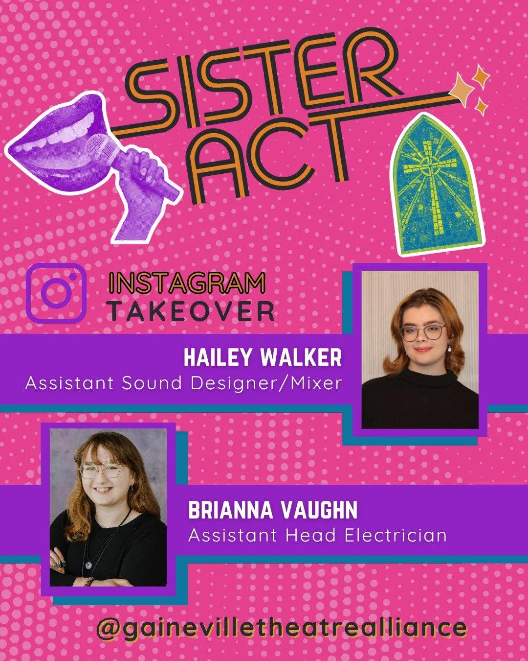 SISTER ACT final dress is almost here! Follow along tomorrow as our stories are taken over by Hailey Walker (Assistant Sound Designer/Mixer) and Brianna Vaughn (Assistant Head Electrician). These powerhouse tech students will take you backstage as ev