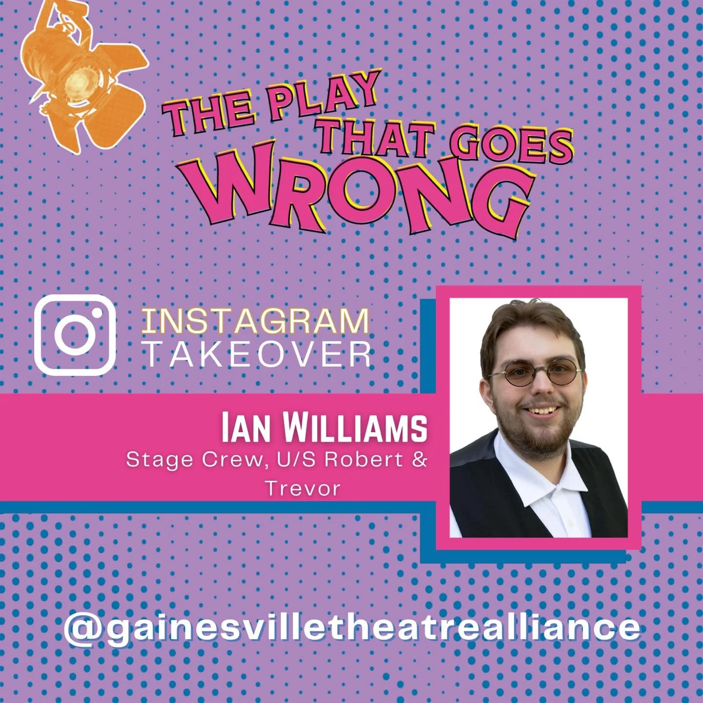 Follow our stories today as UNG BFA Theatre Arts major Ian Williams takes over! Ian plays one of the Stage Crew in THE PLAY THAT GOES WRONG and understudies the role of Robert. 

THE PLAY THAT GOES WRONG opens Friday, February 13 and tickets are goin