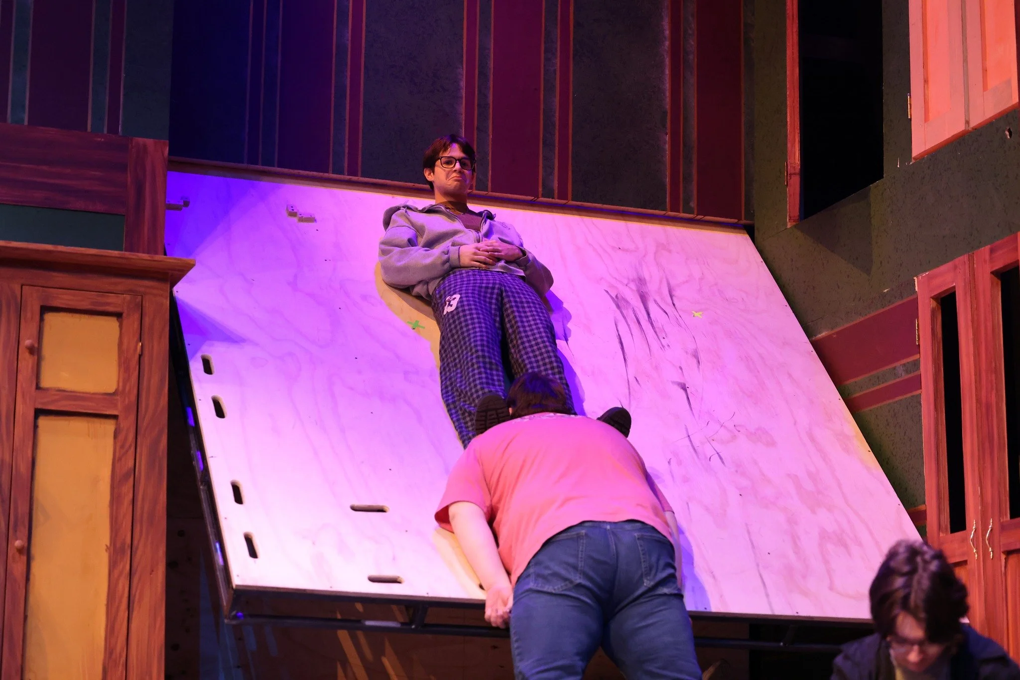 So many backstage shenanigans were happening over the weekend during tech for THE PLAY THAT GOES WRONG! We can't wait to share all the fun with you!

Opening weekend is very close to selling out so make sure to grab your tickets before they're gone a