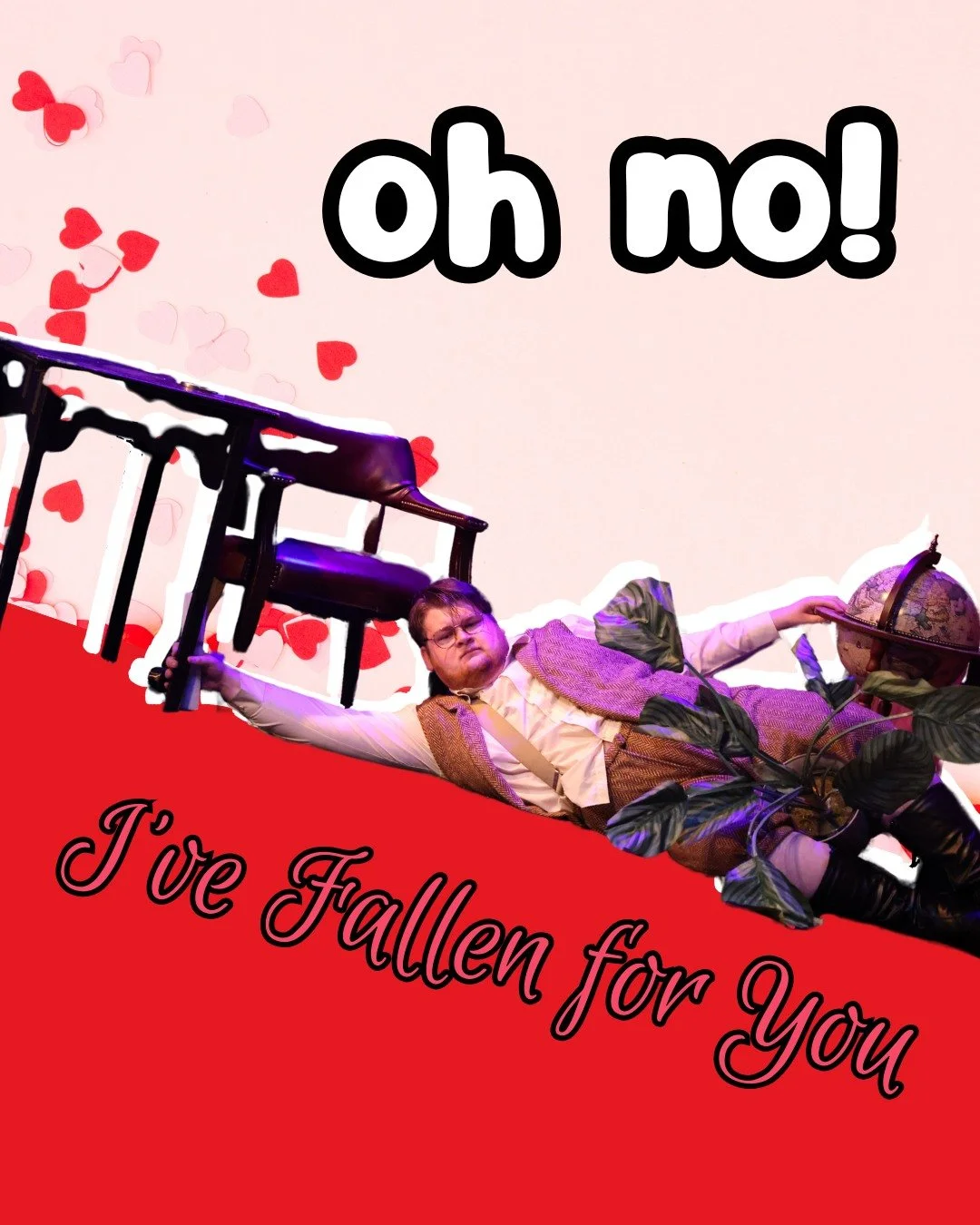 Happy Valentine's Day from the most romantic disaster in Gainesville, THE PLAY THAT GOES WRONG! 💘 Opening weekend is sold out but love is still alive Tue-Sat next week. Grab a ticket for you and your Valentine at the link in our bio!
