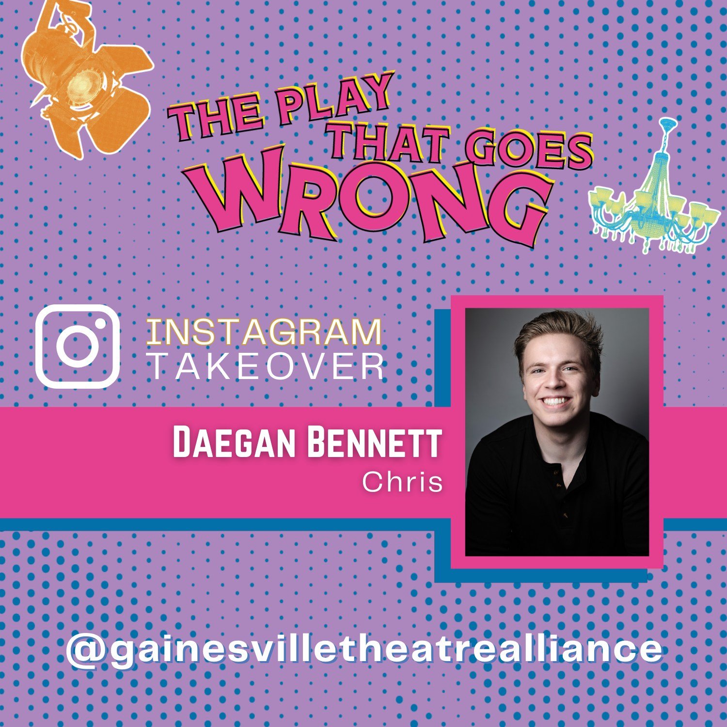 Tune into our stories tomorrow as Brenau BFA Acting major Daegan Bennett takes over! Daegan plays Chris in THE PLAY THAT GOES WRONG. Follow along to see all the backstage shenanigans!

Tickets are still available for this week! Grab yours at the link