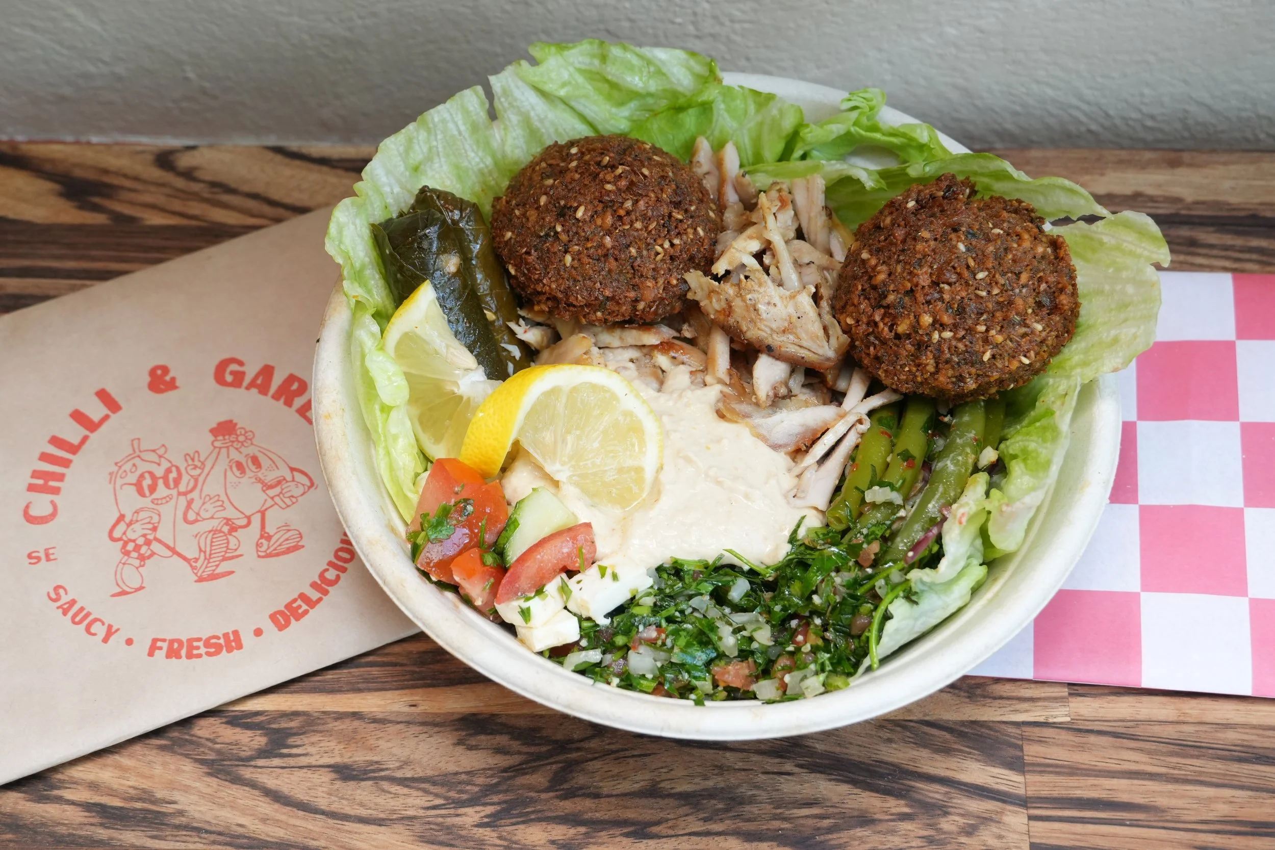 Falafel & Chicken Salad Bowl