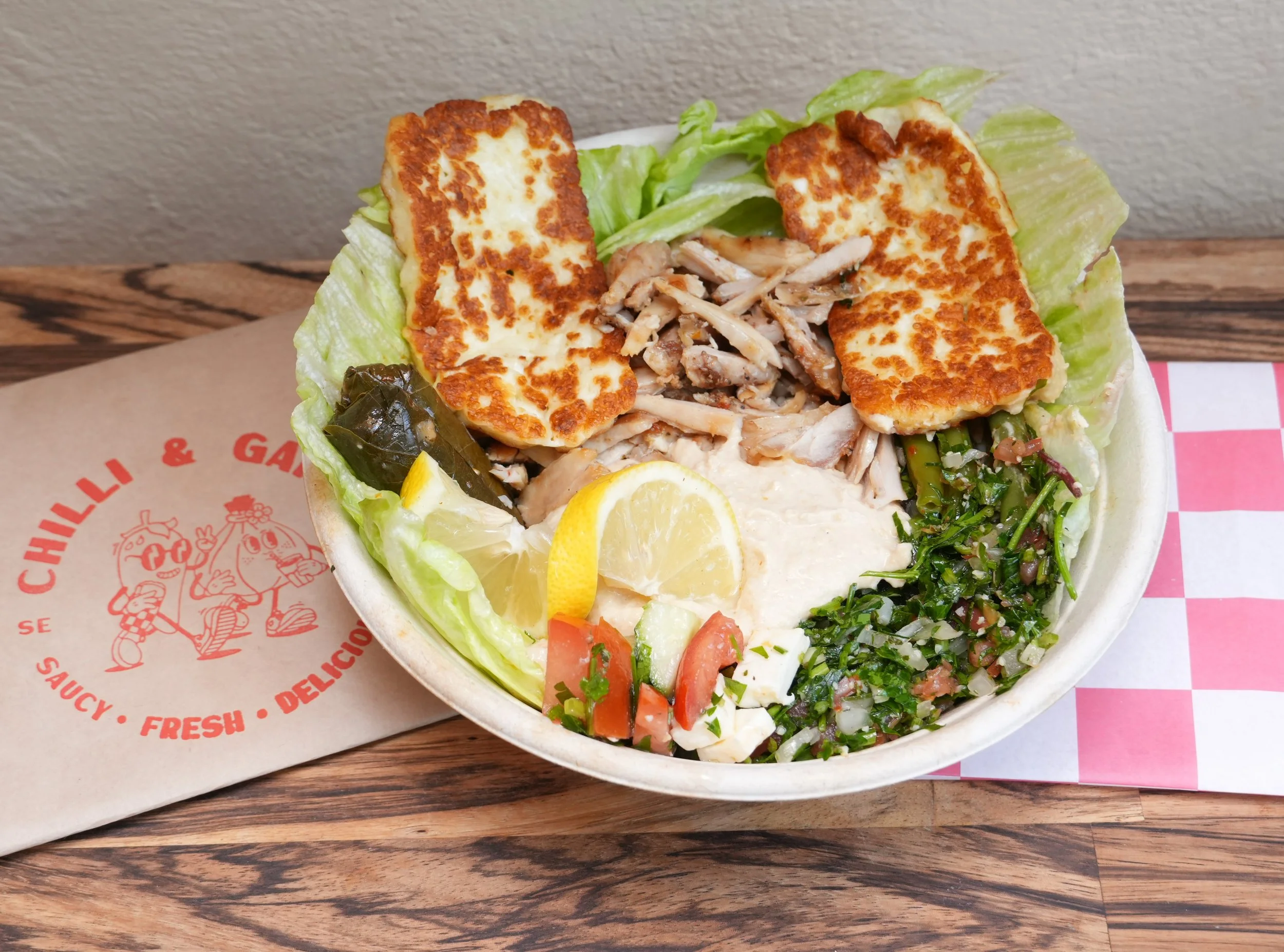 Halloumi & Chicken Salad Bowl