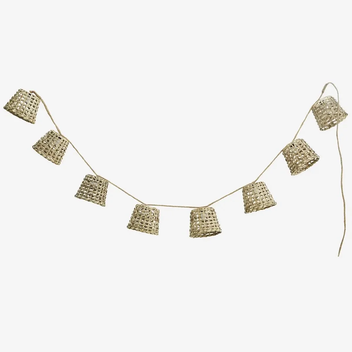 Wire lights w/ bamboo shades