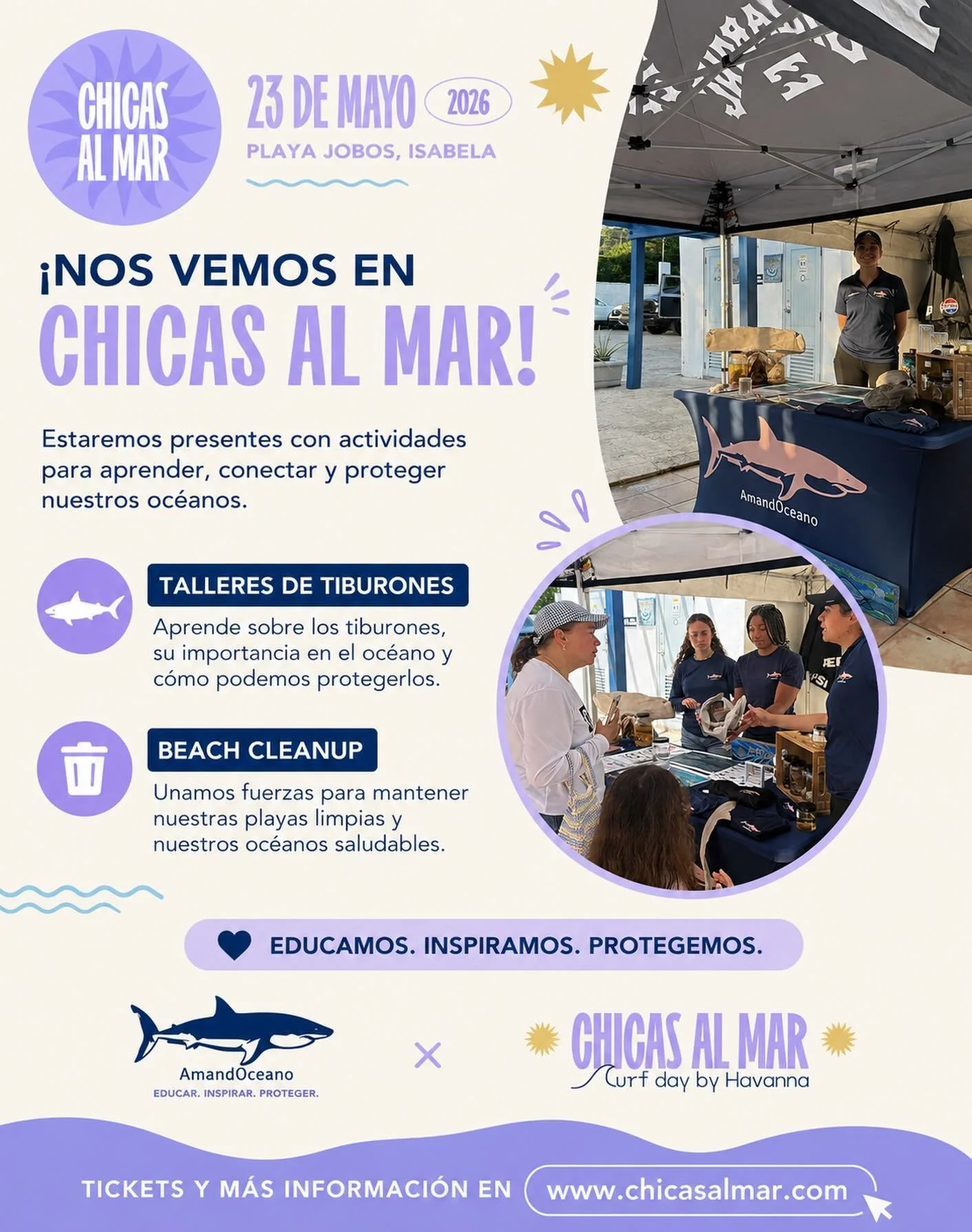 &iexcl;Nos vemos nuevamente en el evento @chicas.almar !

Es un placer para nosotrxs ser parte de esta iniciativa tan linda por @havannacabrero 

Ven y conoce m&aacute;s sobre los tiburones que existen en nuestras aguas, junto a @isurusgirl_sharkpr ?