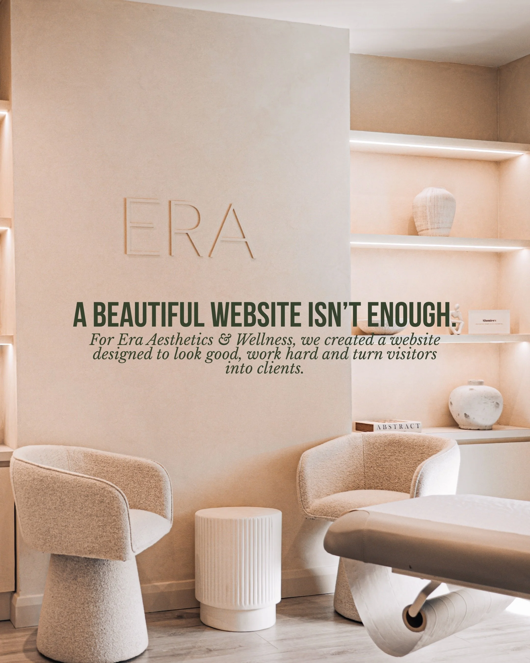 A beautiful website is one thing. A website that actually works for your business is another. ✨

For Era Aesthetics &amp; Wellness, the goal was to create a digital home that looked elevated while making the client journey as simple as possible.

Eve