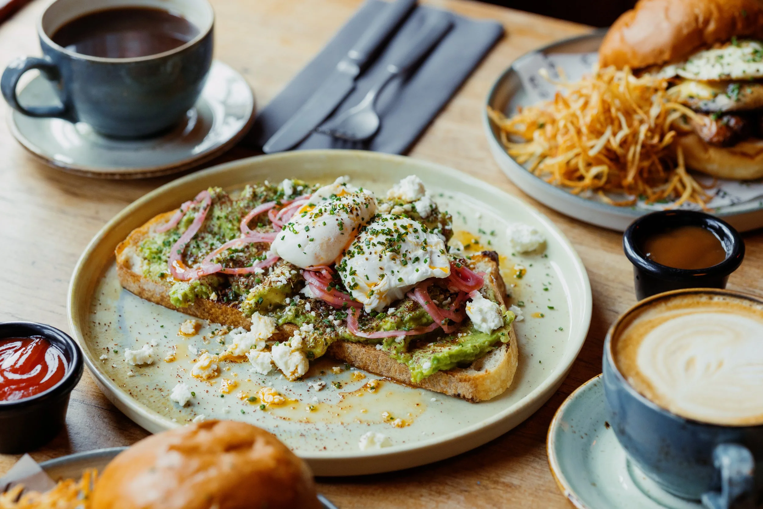 Smashed avocado on toast at Wallop Prestwich