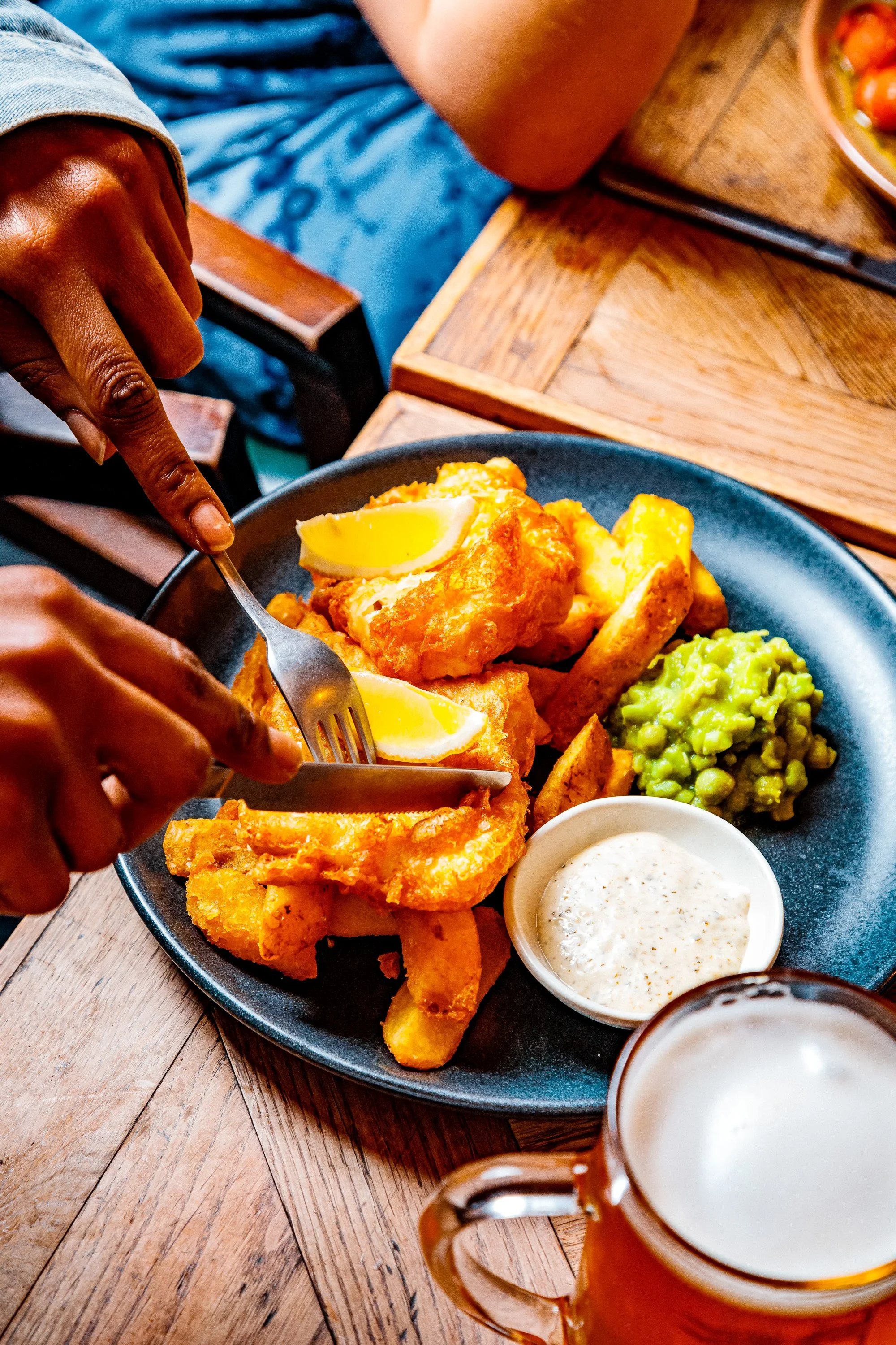 Fish and chips at Wallop Knutsford