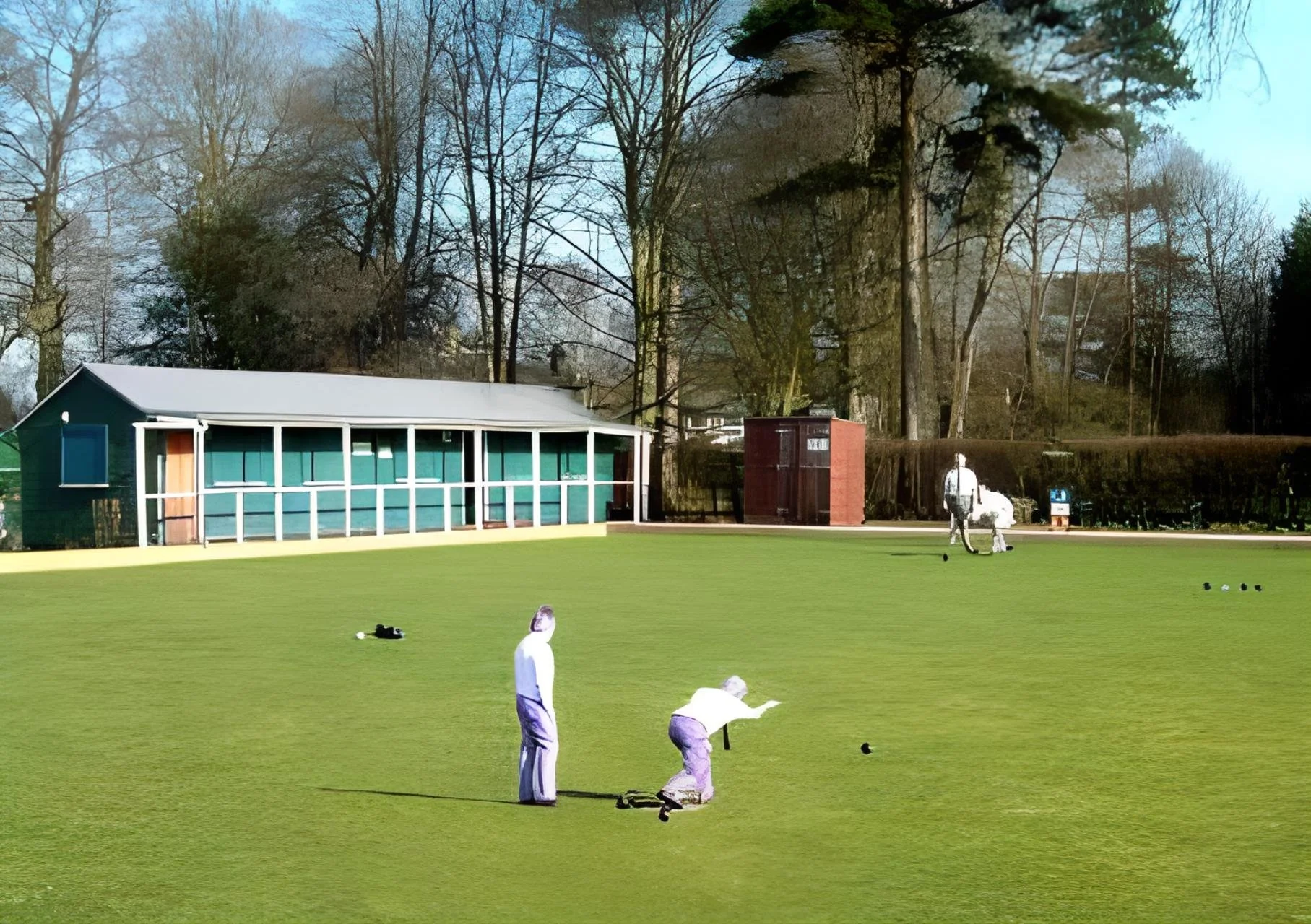 Image showing the bowls club pitch and pavillion