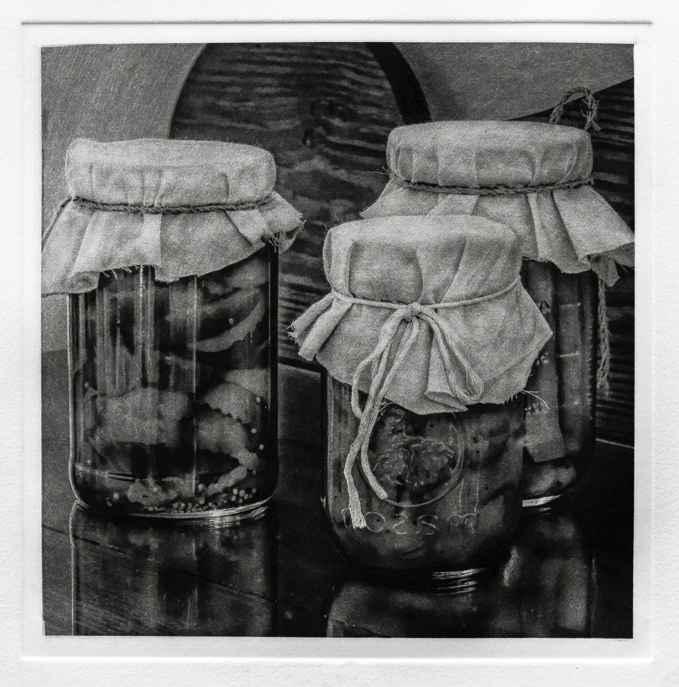 "Granny's Pickles" Copper plate photogravure, by artist Susan James. Edition of 50 pieces plus five artist proofs. Click the image for more information.