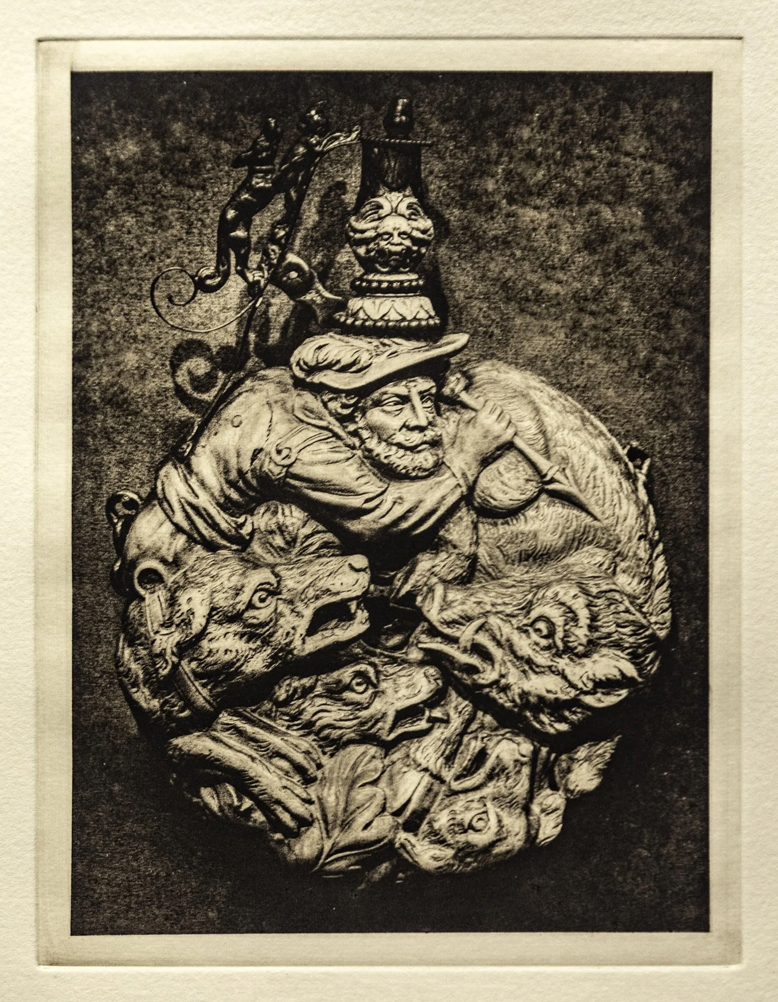 "Powder Flask, 1650" Copper plate photogravure, by artist Susan James. Edition of 50 pieces plus five artist proofs. Click the image for more information.