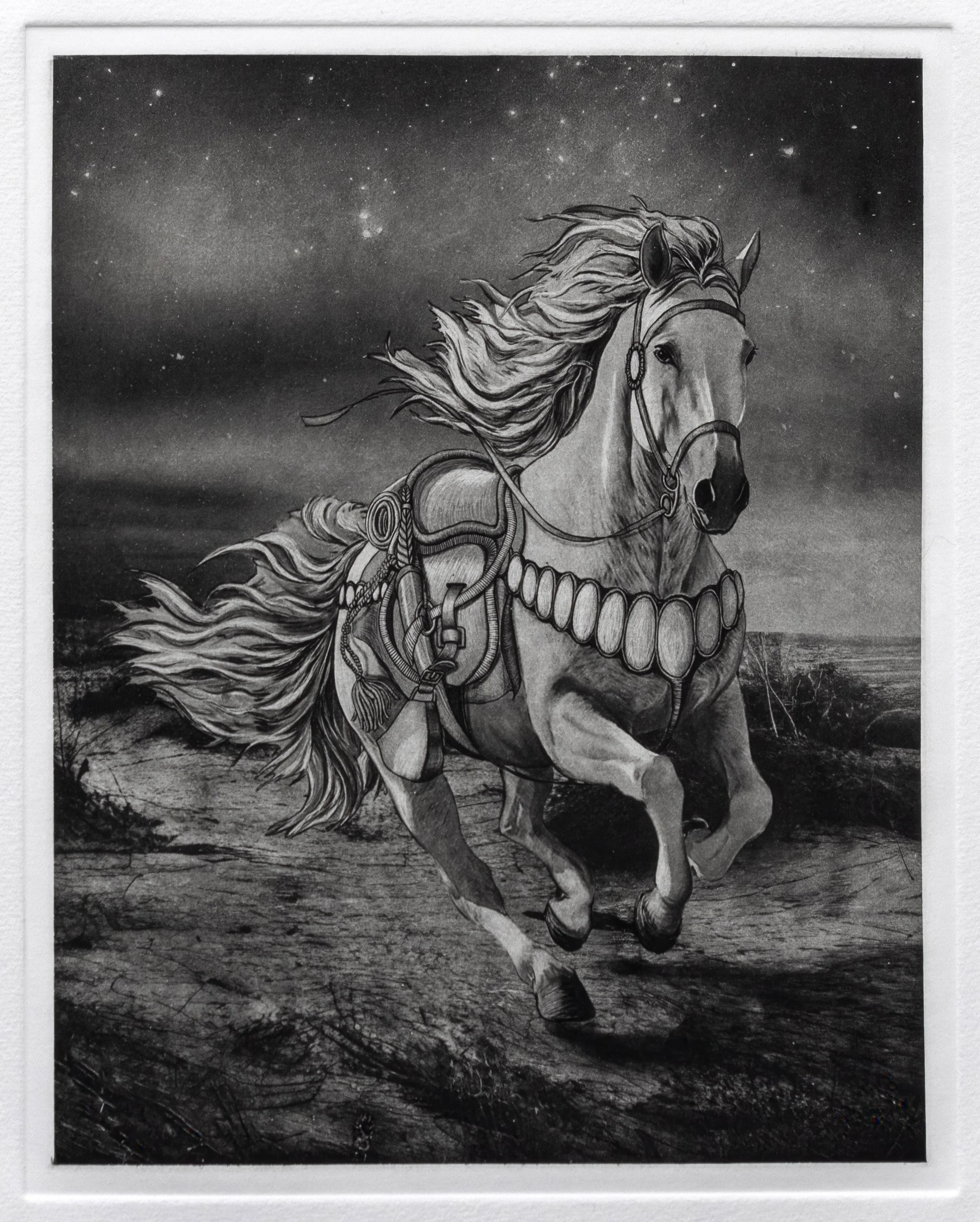 "Honor" Copper plate photogravure created from digital drawing by artist Susan James. Edition of 30 pieces plus three artist proofs. Click the image for more information.