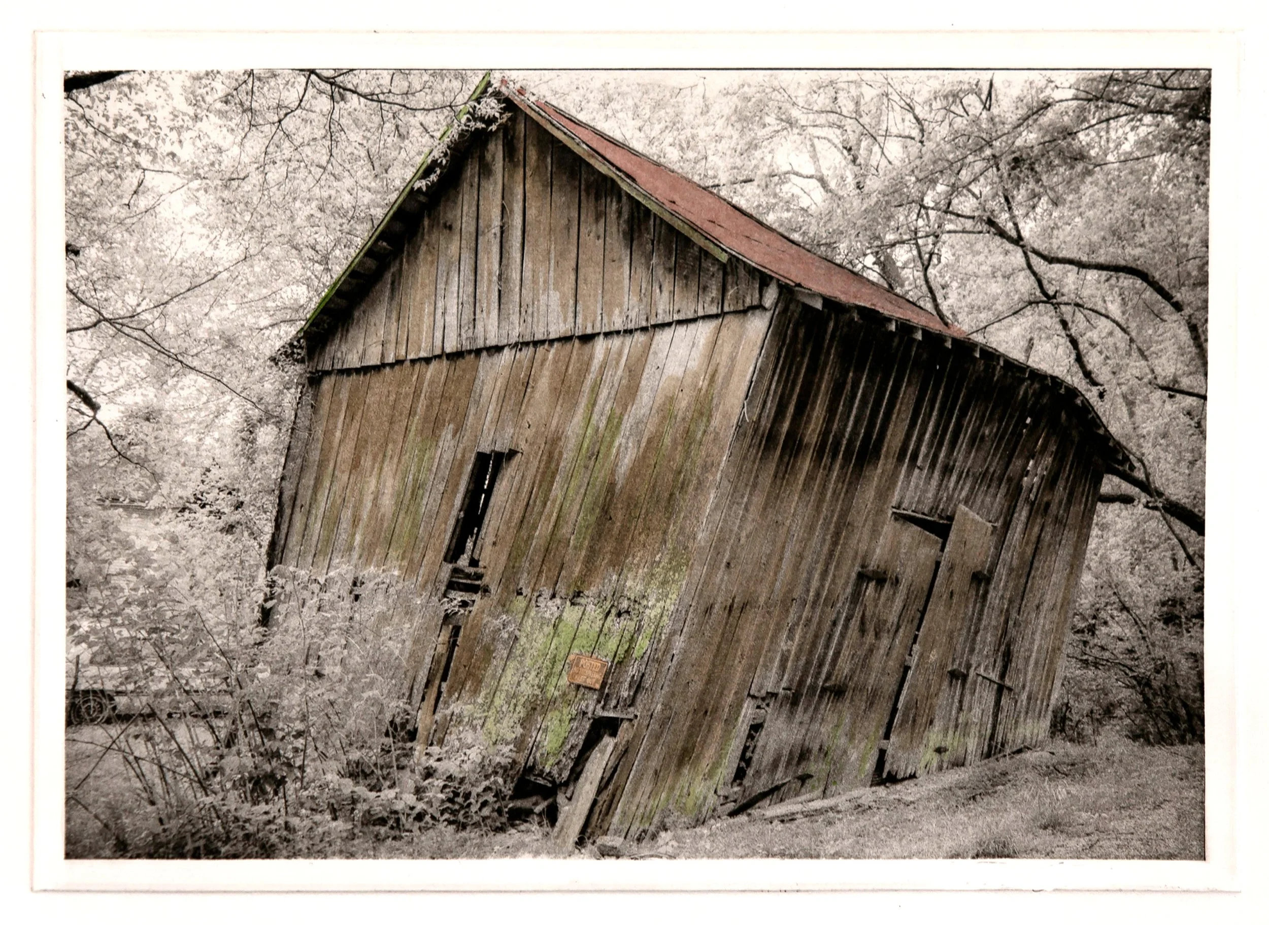 "Bygone Barn" Copper plate photogravure, by artist Susan James. Edition of 50 pieces plus five artist proofs. Click the image for more information.